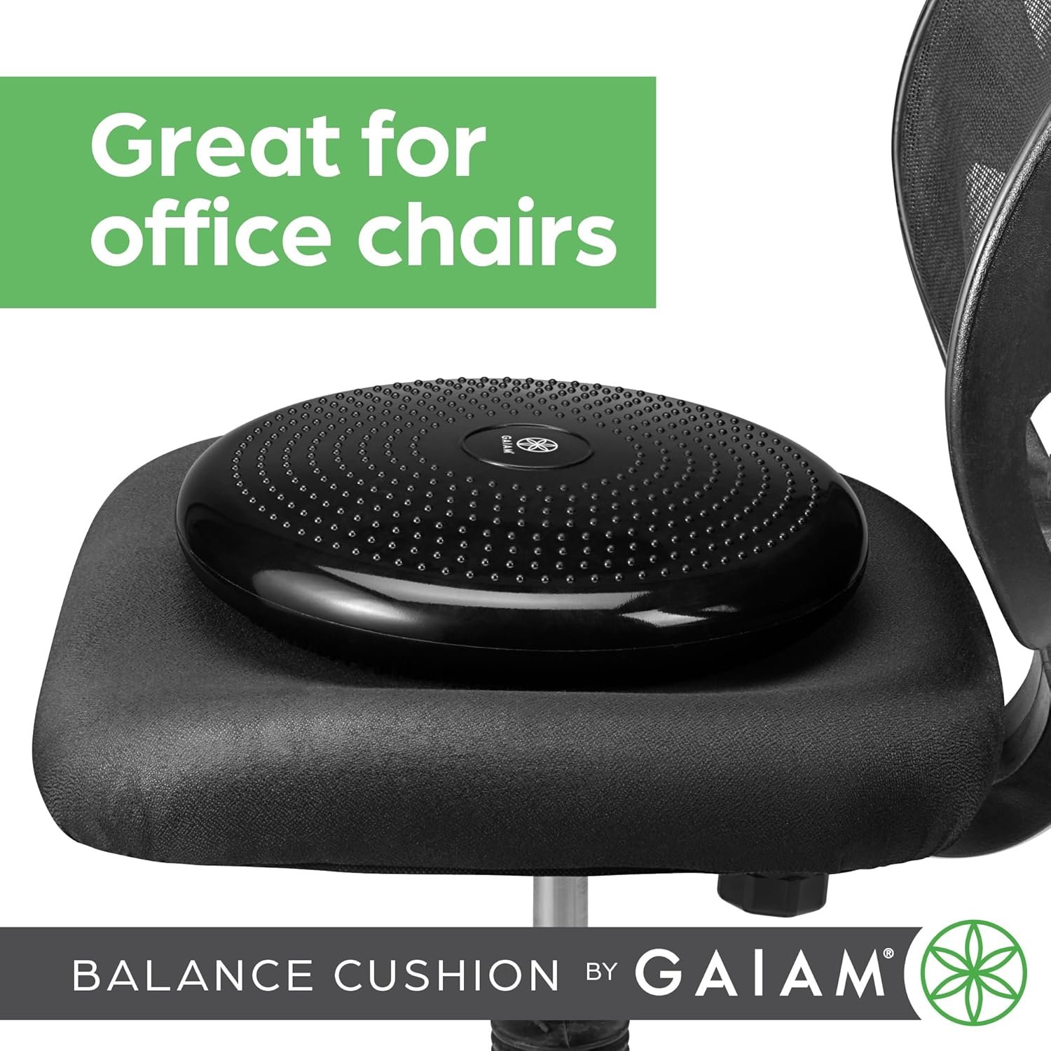 Gaiam Balance Disc Wobble Cushion Stability Core Trainer for Home or Office Desk Chair & Kids - Image 5