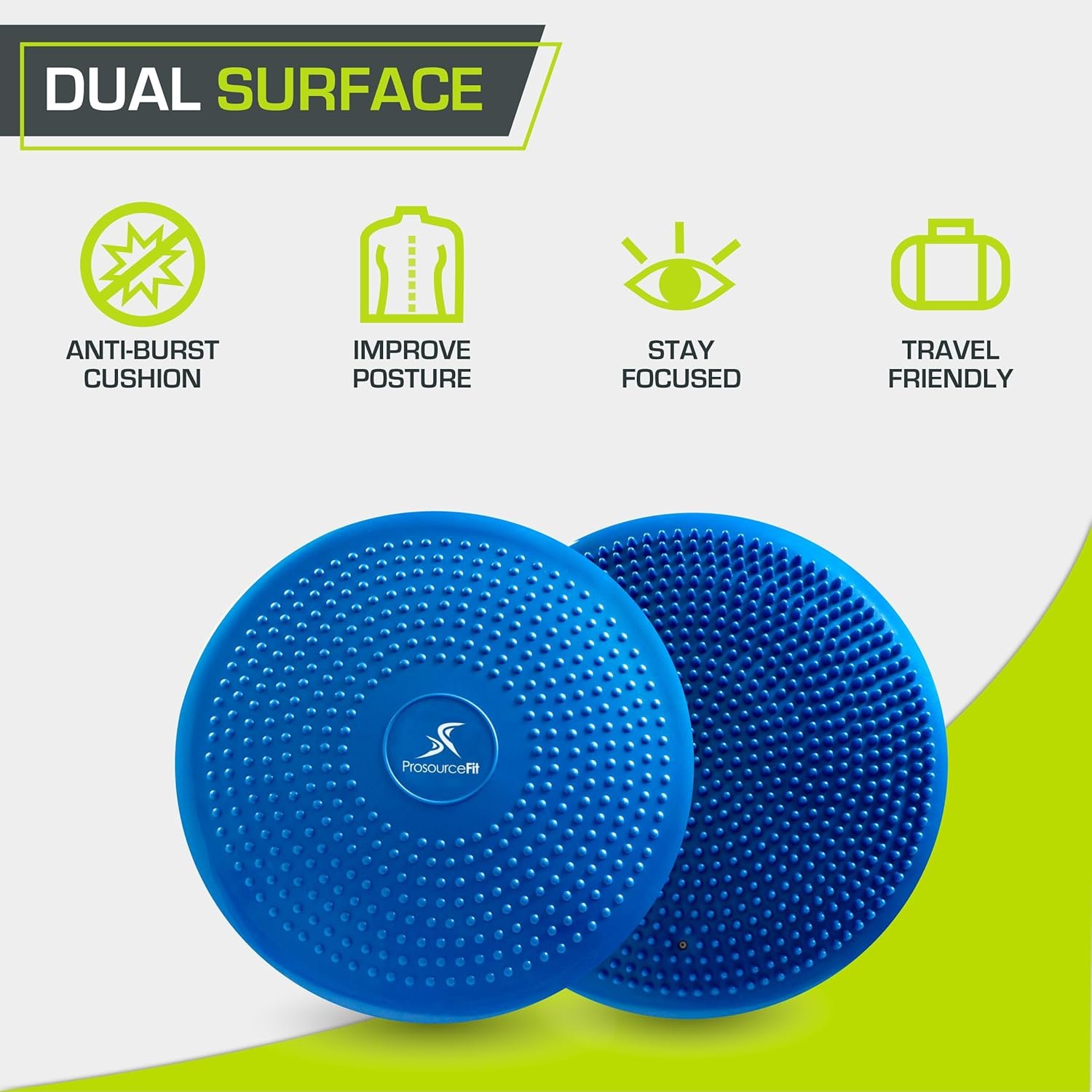 ProsourceFit Core Balance Disc Trainer, 14” Diameter with Pump for Improving Posture, Fitness, - Image 5