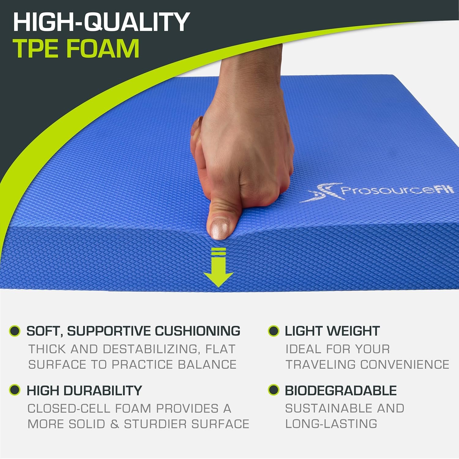 ProsourceFit Exercise Balance Pad – Non-Slip Cushioned Foam Mat & Knee Pad for Fitness and Stability - Image 5