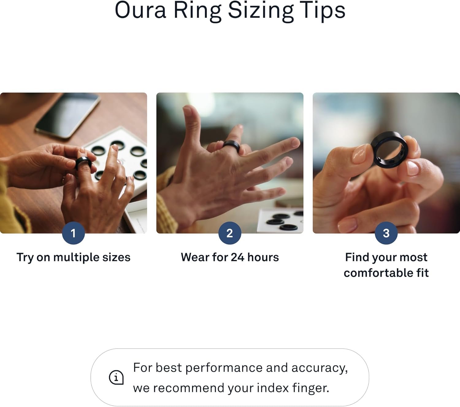 Oura Ring Gen3 Heritage - Black - Size 10 - Smart Ring - Size First with Oura Ring Gen3 Sizing Kit - - Image 8