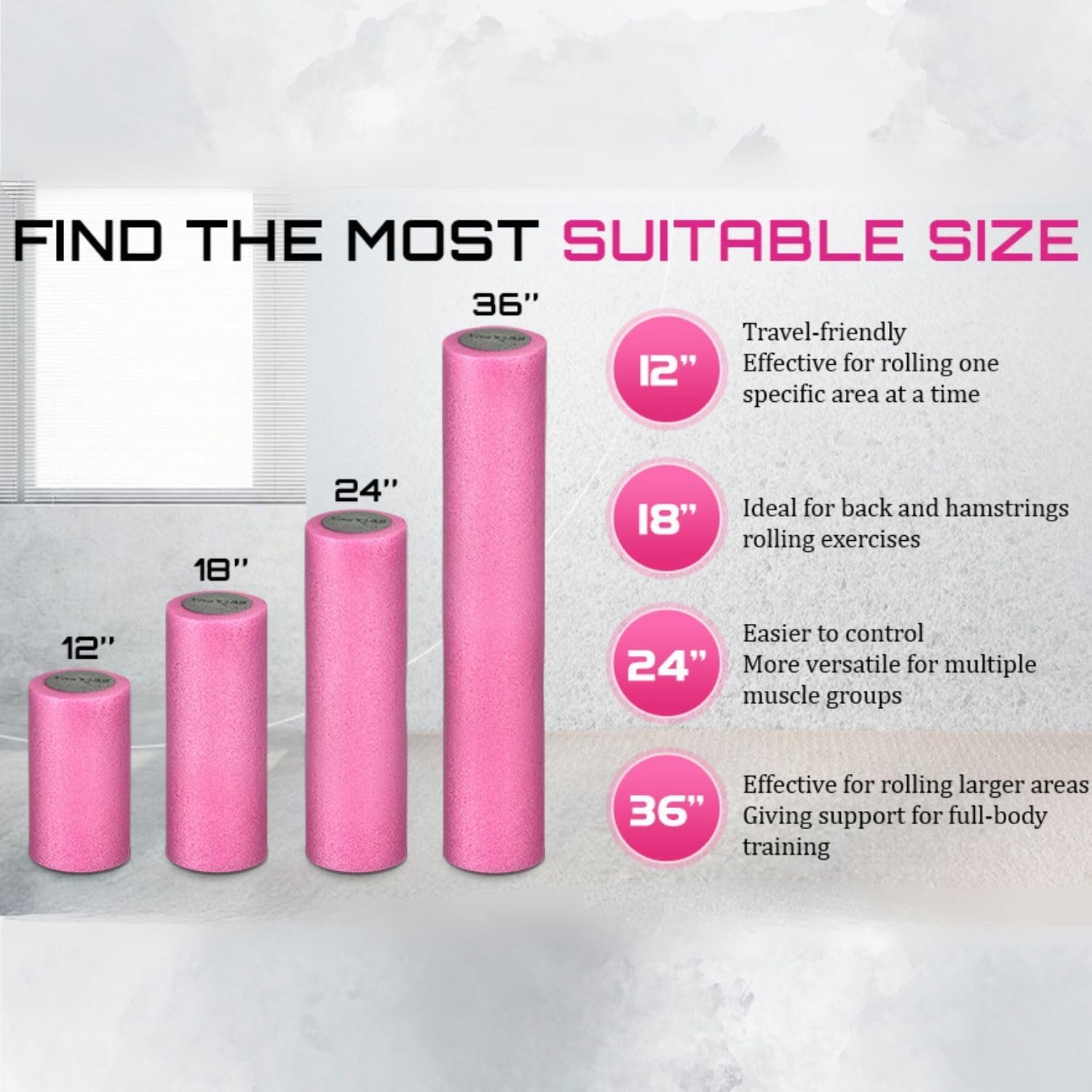 Yes4All High-Density EPP Round Back Roller Foam, Exercise Foam Roller for Yoga, Pilates & Stretching - Image 4