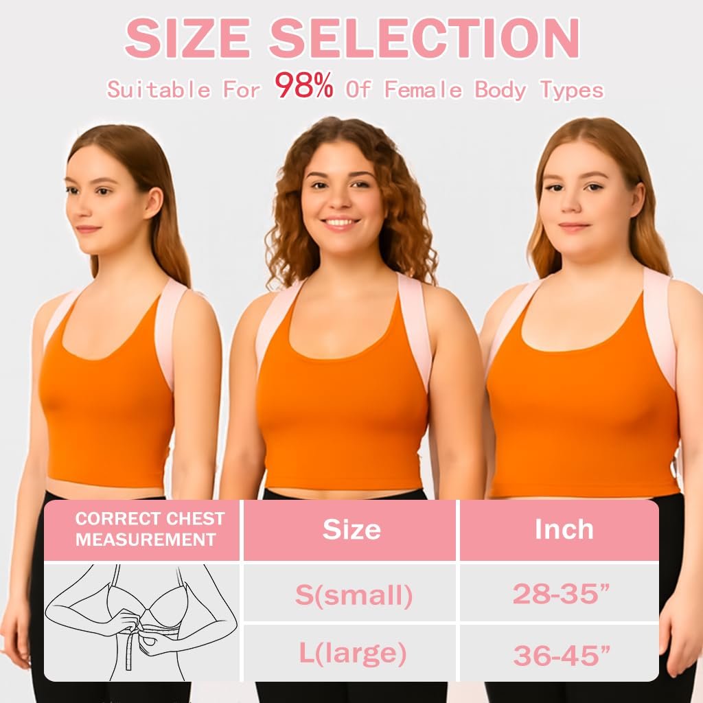 Back Brace Posture Corrector for Women - Thin & Invisible Back Brace for Posture - Adjustable Back - Image 7