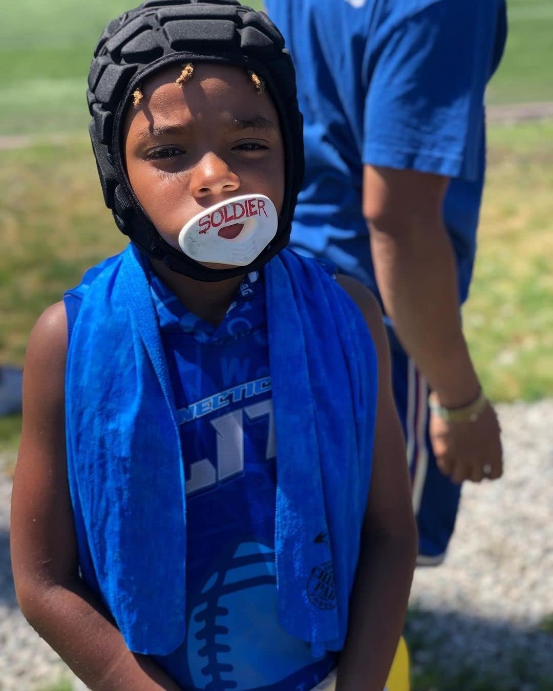 COOLOMG Soft Shell Flag Football Helmet 7v7 Rugby Helmet Scrum Cap Soccer Padded Headgear Adjustable - Image 8