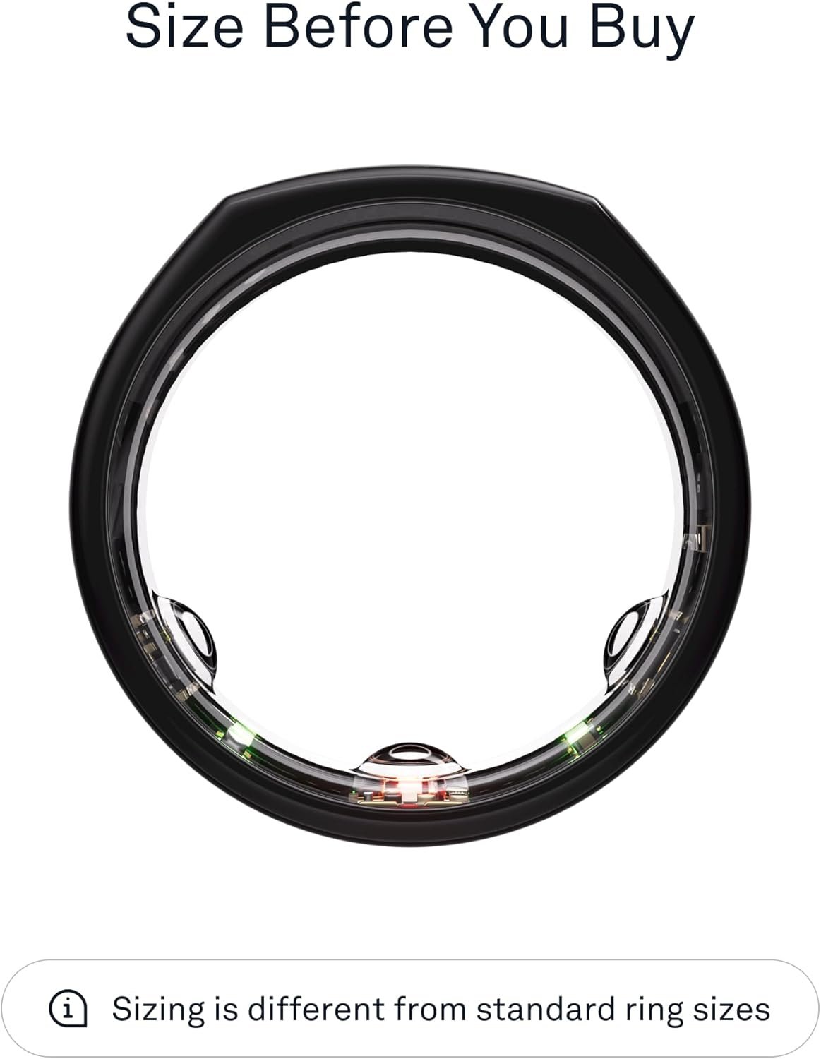 Oura Ring Gen3 Heritage - Black - Size 10 - Smart Ring - Size First with Oura Ring Gen3 Sizing Kit - - Image 3