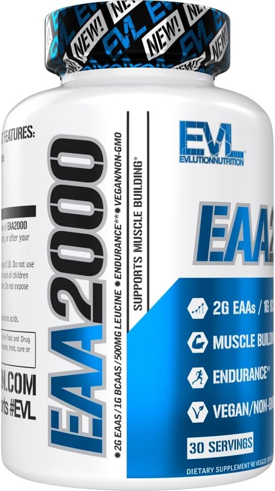Evlution Nutrition EAA2000 - Pre & Post Workout Capsules - Muscle Building + Recovery Supplement - - Image 5