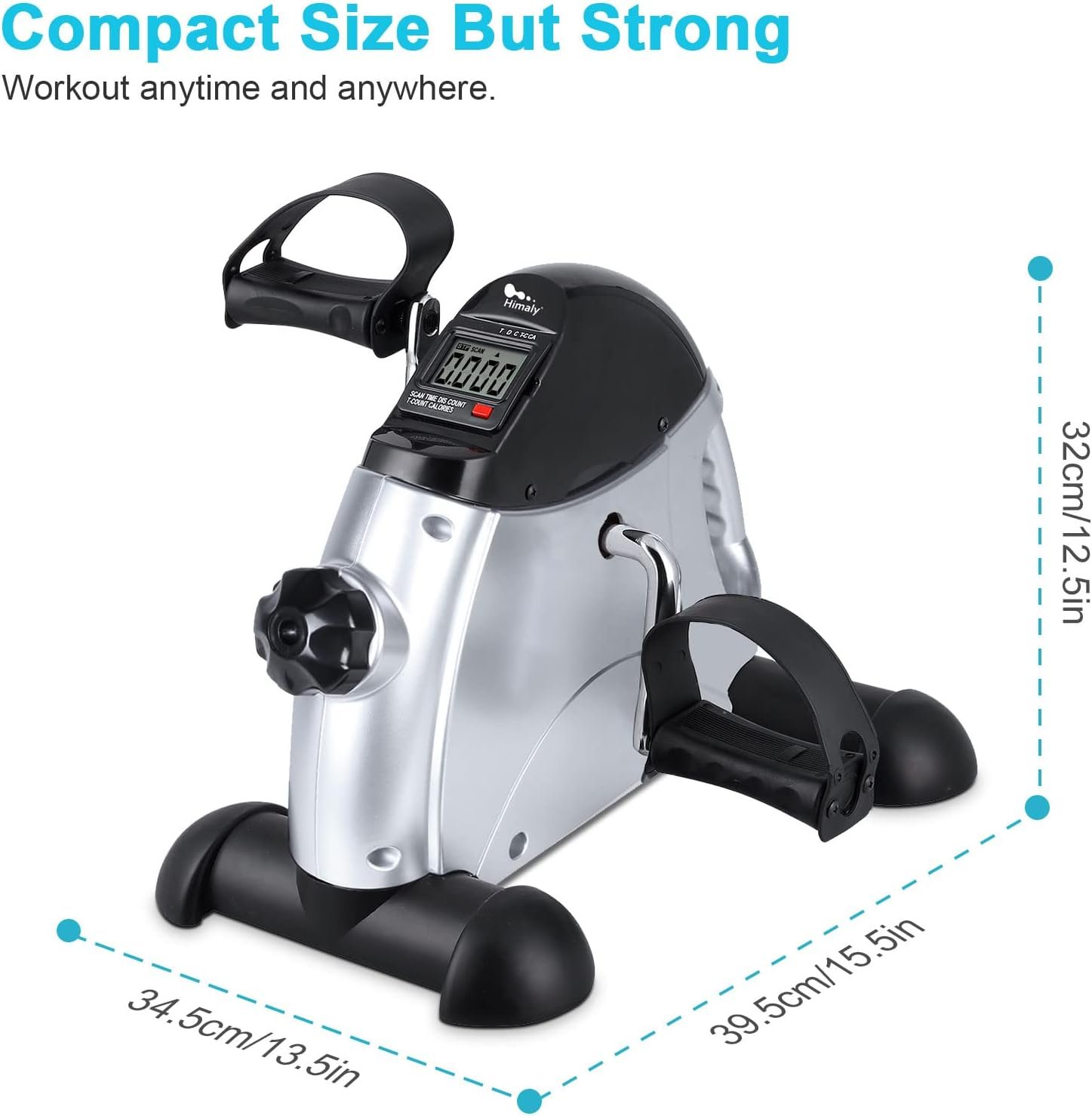 Mini Exercise Bike, himaly Under Desk Bike Pedal Exerciser Portable Foot Cycle Arm & Leg Peddler - Image 8