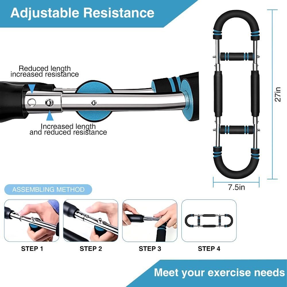 Adjustable U-Shaped Arm Strength Trainer – Portable 2-Level Resistance Band for Forearm, Biceps & - Image 4