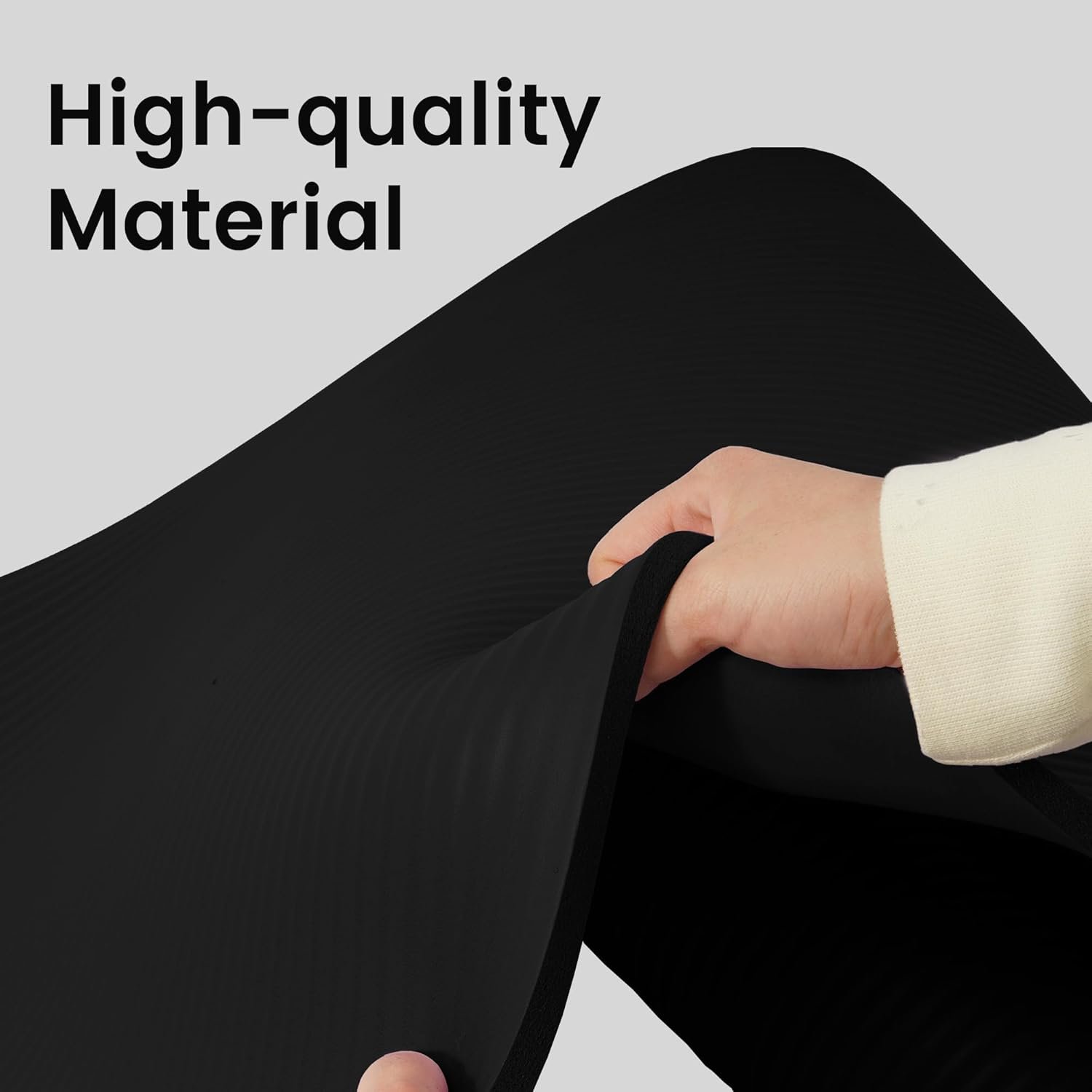 Fitvids Yoga Mat, 1/2-Inch Extra Thick High Density Exercise Mat, Anti-Tear Exercise Yoga Mat with - Image 5