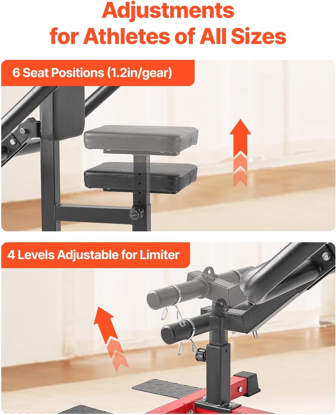 VEVOR Chest Press Machine, Bench Press Set, Adjustable Flat Incline Bench with Independent - Image 5