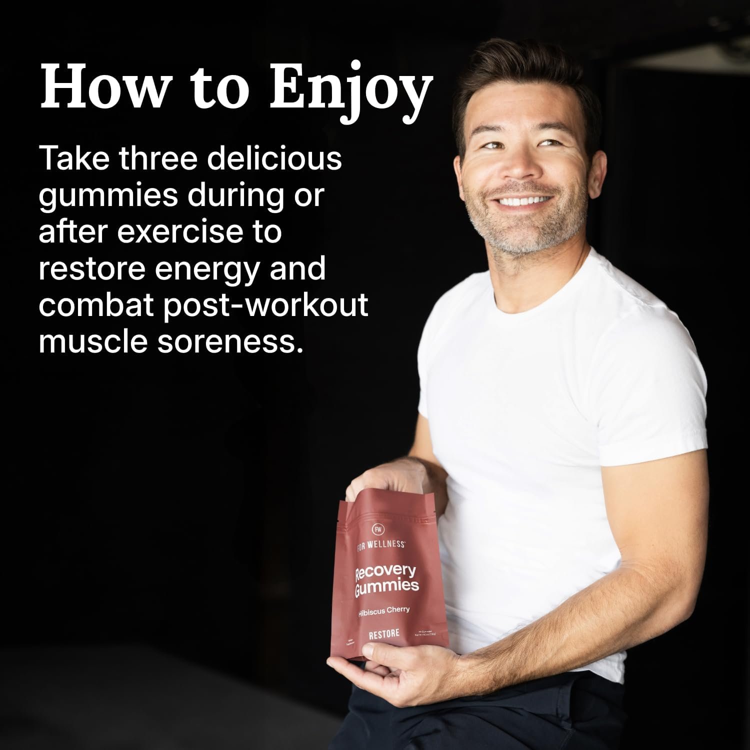 For Wellness Recovery Gummies Restore | Tart Cherry Energy Supplements with Electrolytes for Muscle - Image 8