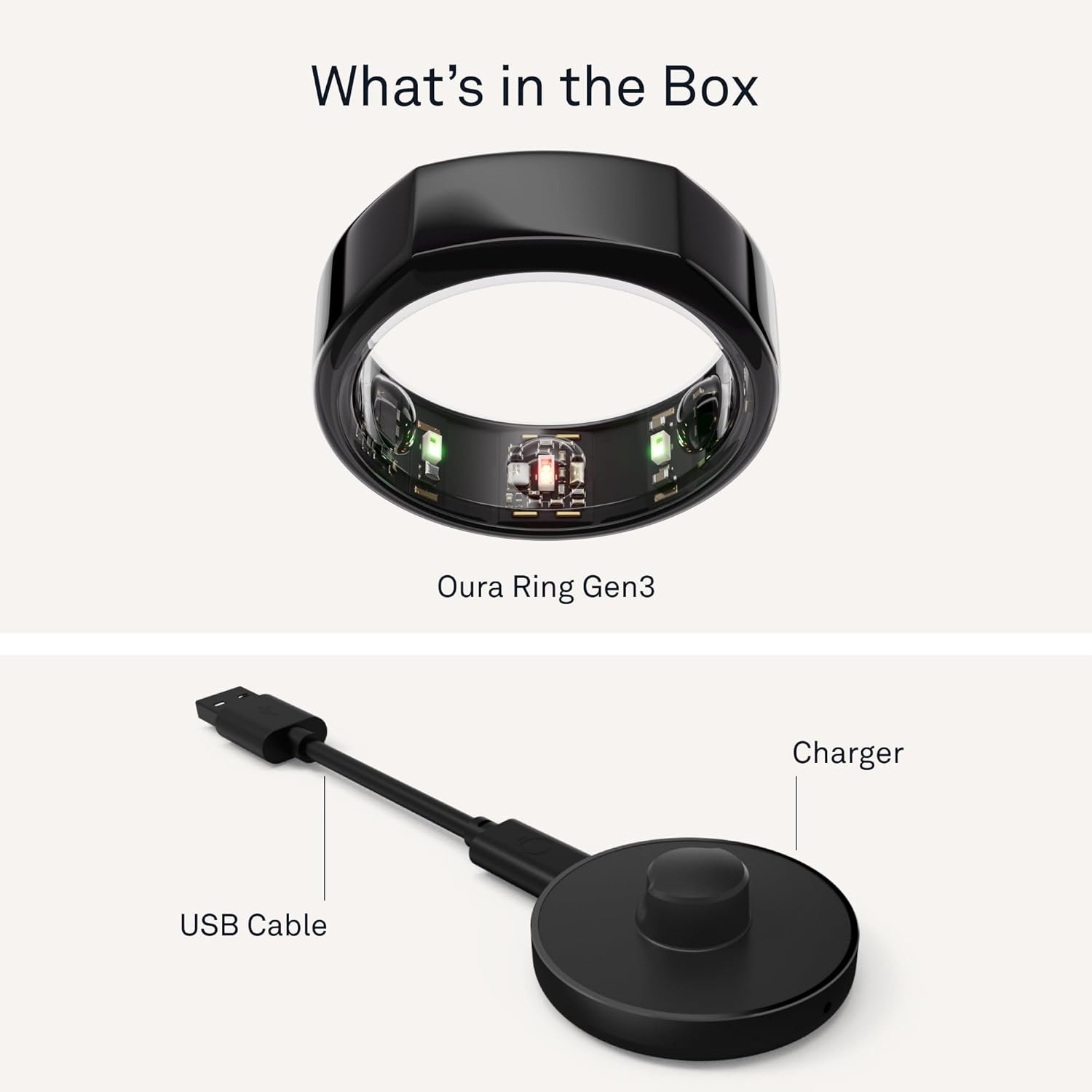 Oura Ring Gen3 Heritage - Black - Size 10 - Smart Ring - Size First with Oura Ring Gen3 Sizing Kit - - Image 9