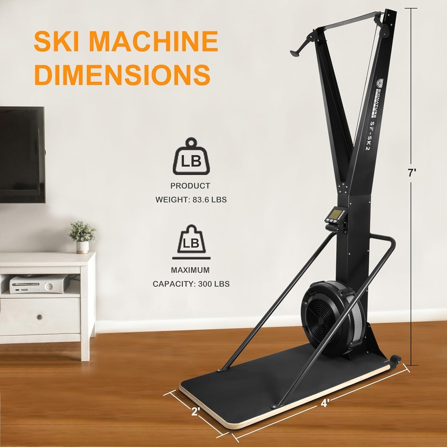 Fitvids Ski Machine, Indoor Aerobic Wind Resistance Machine, Skiing Machine with LCD Display, Home - Image 4