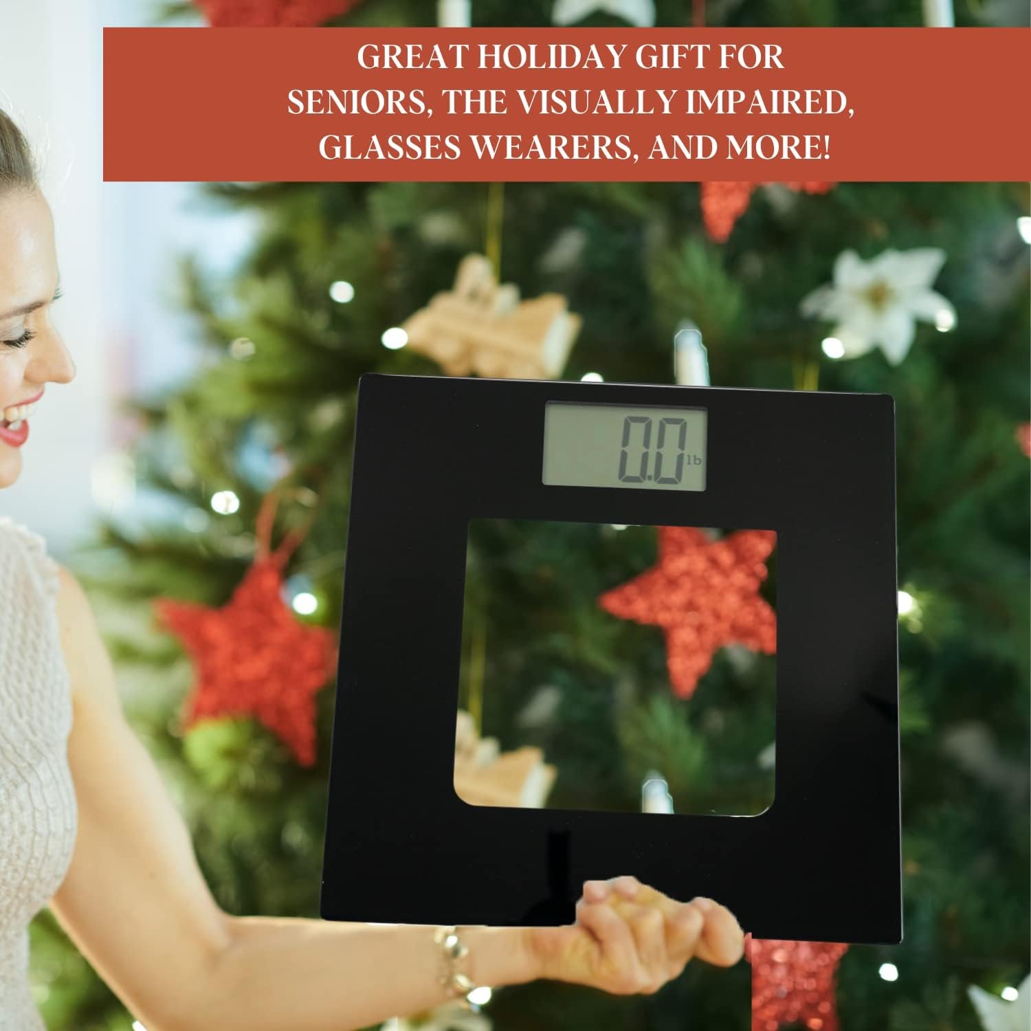 500 lb Extra-Wide Digital Bathroom Scale - Talking Weight Scale with Large LCD Display - Wide - Image 3