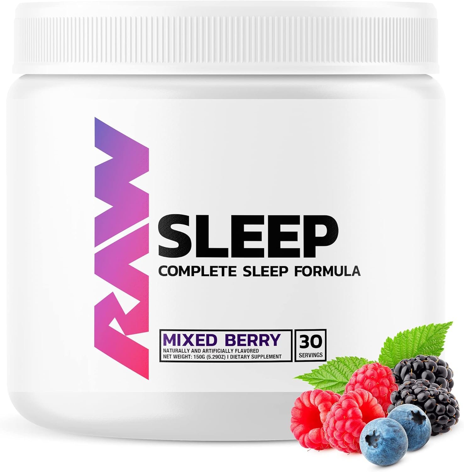 RAW Natural Sleep Aid Supplement - Relaxation Enhancer & Mood Support with Melatonin, Magnesium, - Image 2