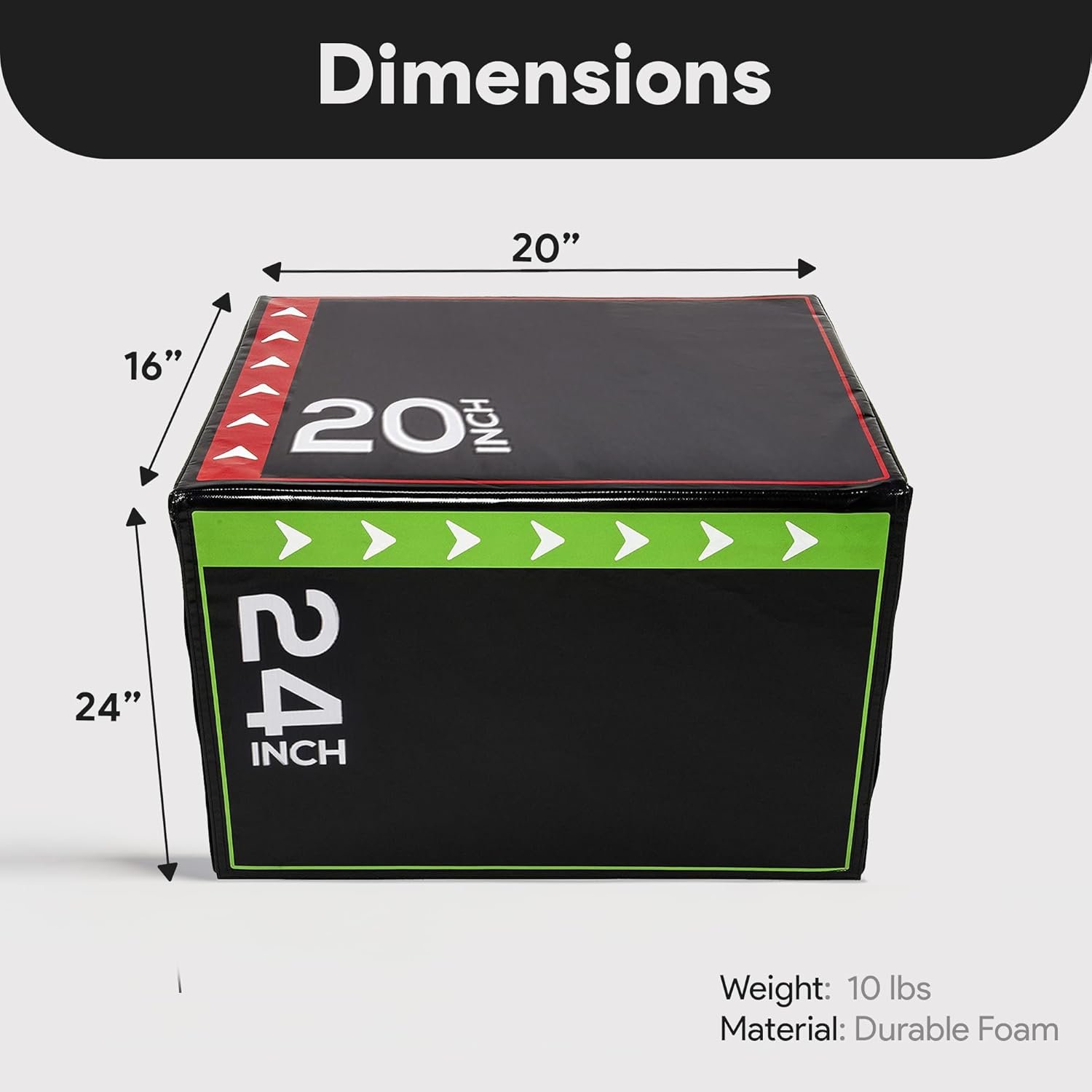 BalanceFrom Foam Plyo Jumping Exercise Box for Home Gym, Multiple Size and Color Options - for - Image 4