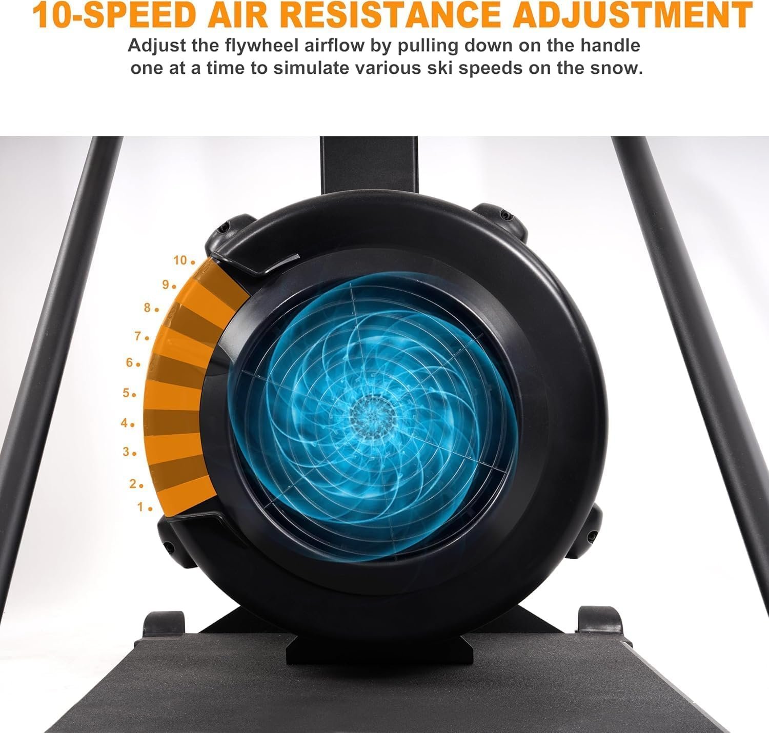 Fitvids Ski Machine, Indoor Aerobic Wind Resistance Machine, Skiing Machine with LCD Display, Home - Image 6