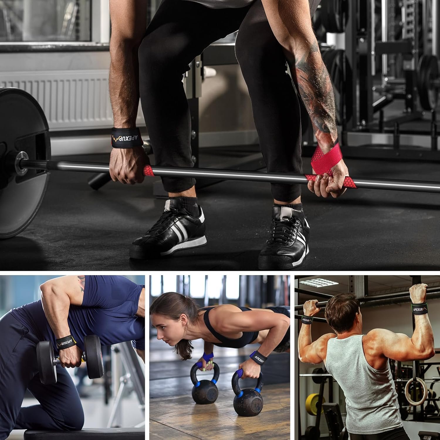 APEXUP Weight Lifting Straps for Weightlifting, Lifting Wrist Straps Gym, Deadlift Strap, Anti Slip - Image 9