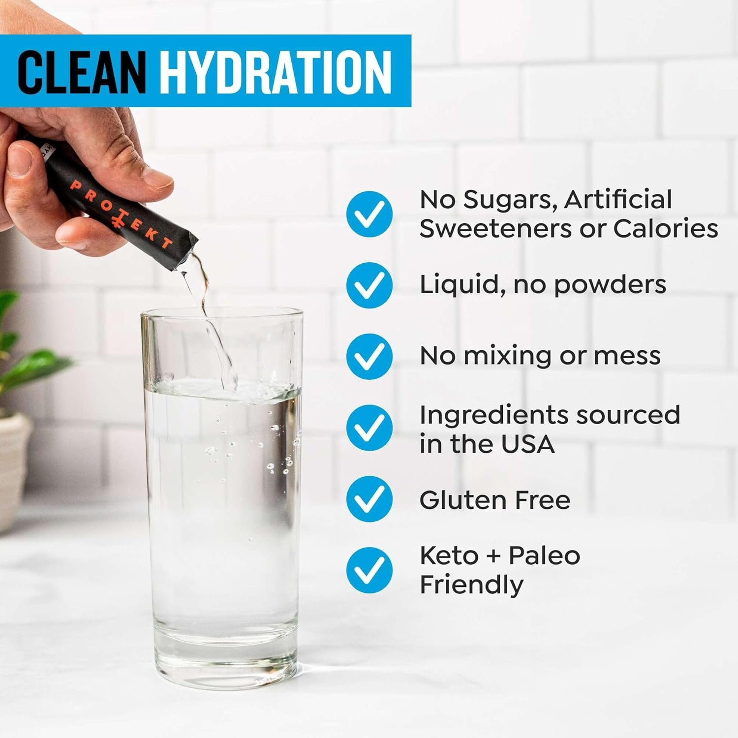 PROTEKT Electrolyte Packets for Recovery & Hydration | Organic & Sugar-Free Electrolytes Drinks | - Image 4