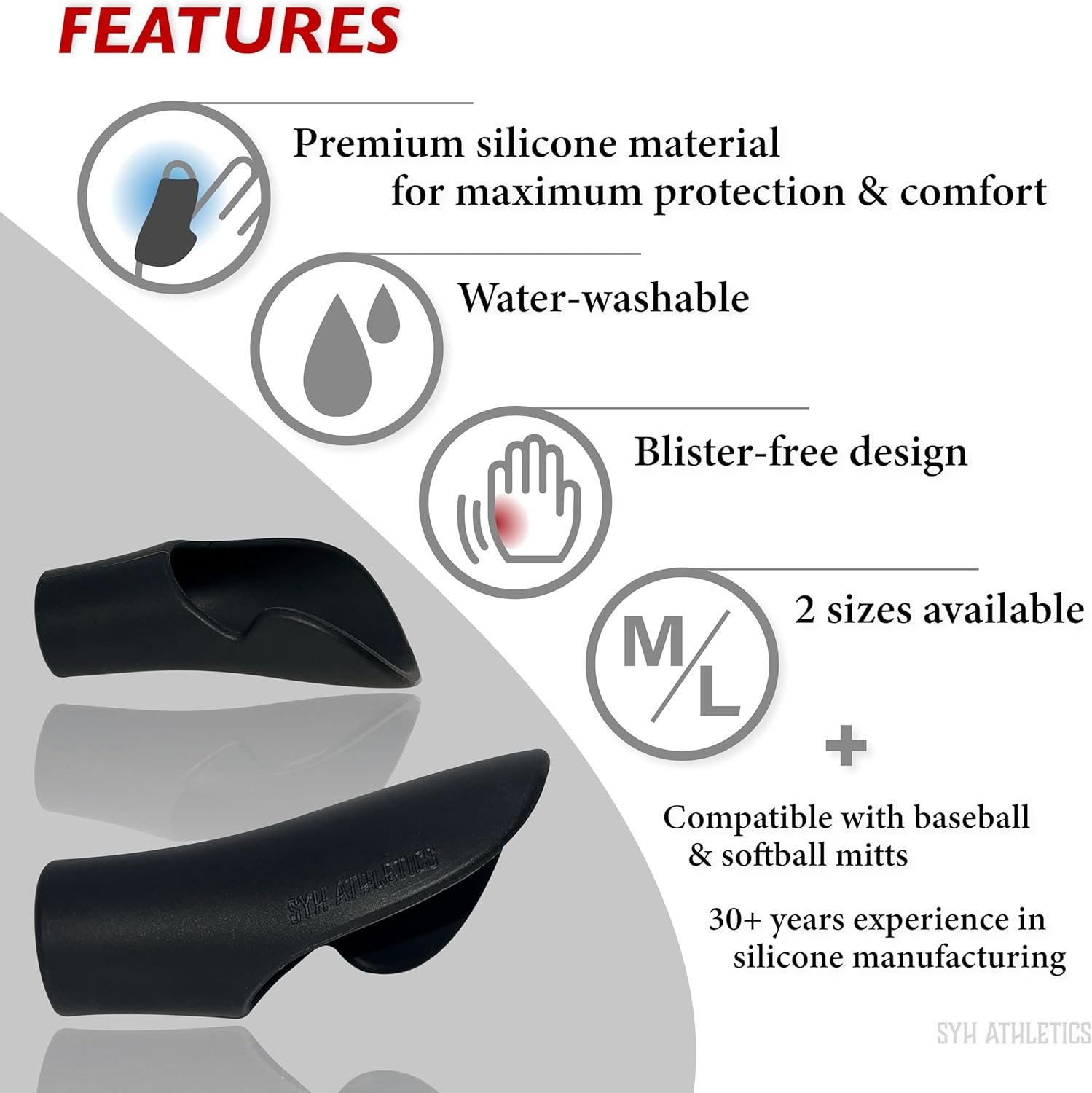 Catcher's Thumb Guard for Baseball & Softball in 2 Sizes (Adult/Youth) - Silicone Protective Shield - Image 4