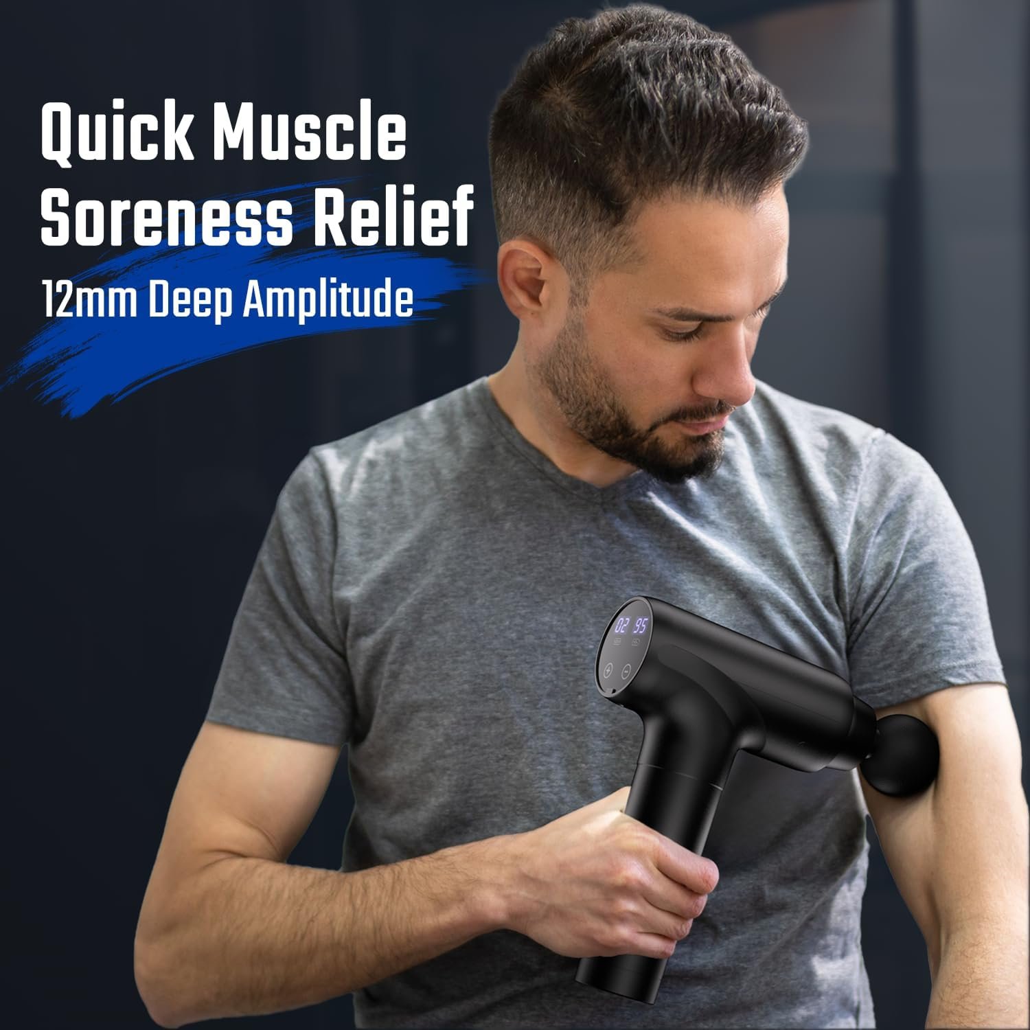 cotsoco Massage Gun, Muscle Massage Gun Deep Tissue Back Massager for Pain Relief, 20 Speeds - Image 6