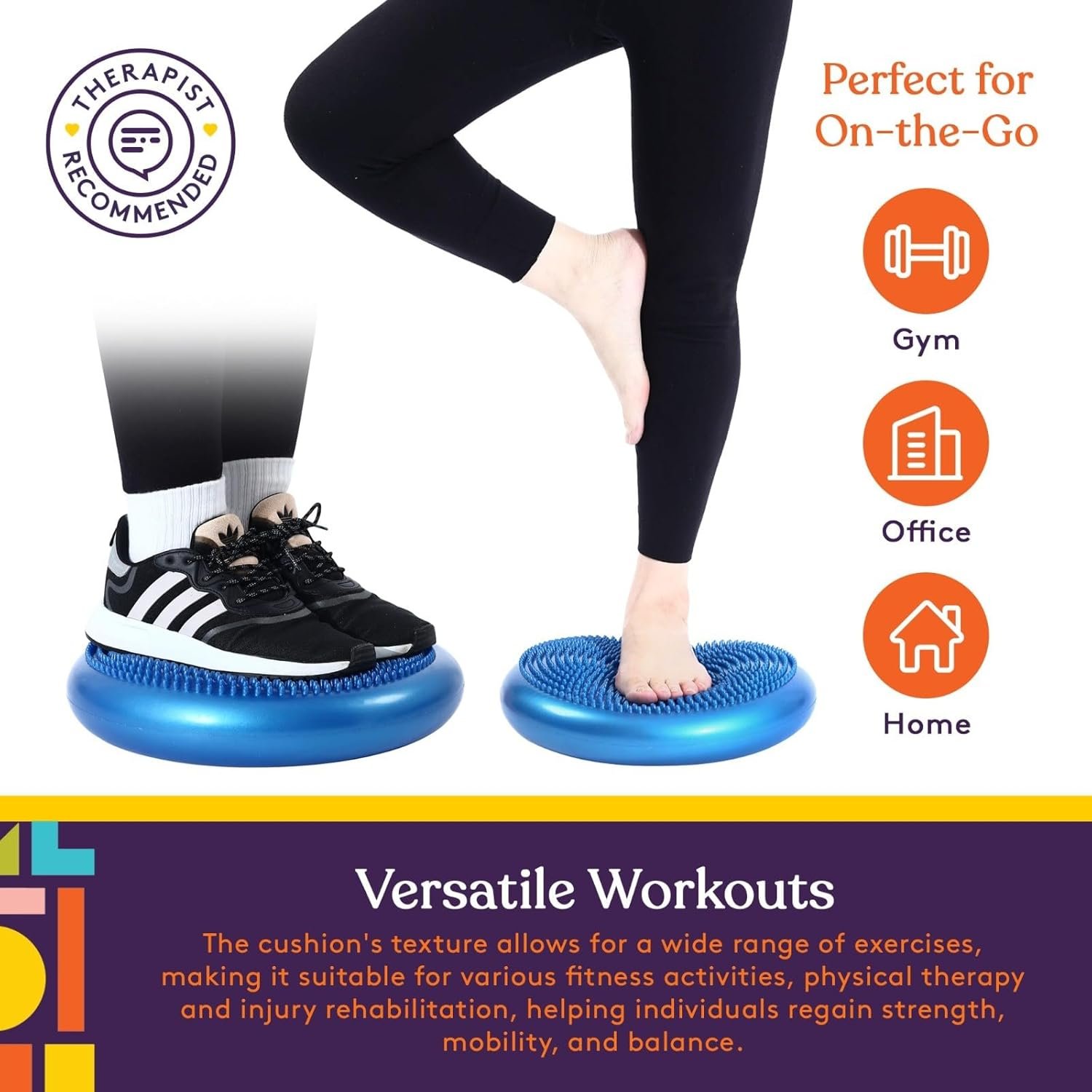 Special Supplies Stability Cushion Balance Pad for Core Strength Trainer and Flexibility, Tactile - Image 4