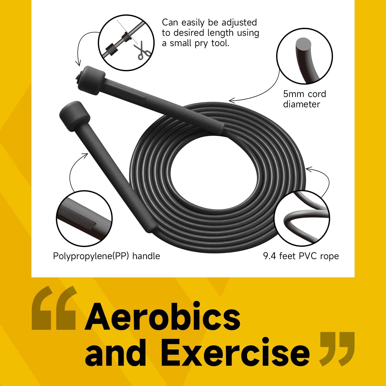 10 Pack Adjustable Jump Rope for Fitness and Exercise-PVC Skipping Rope for Men,Women and - Image 5