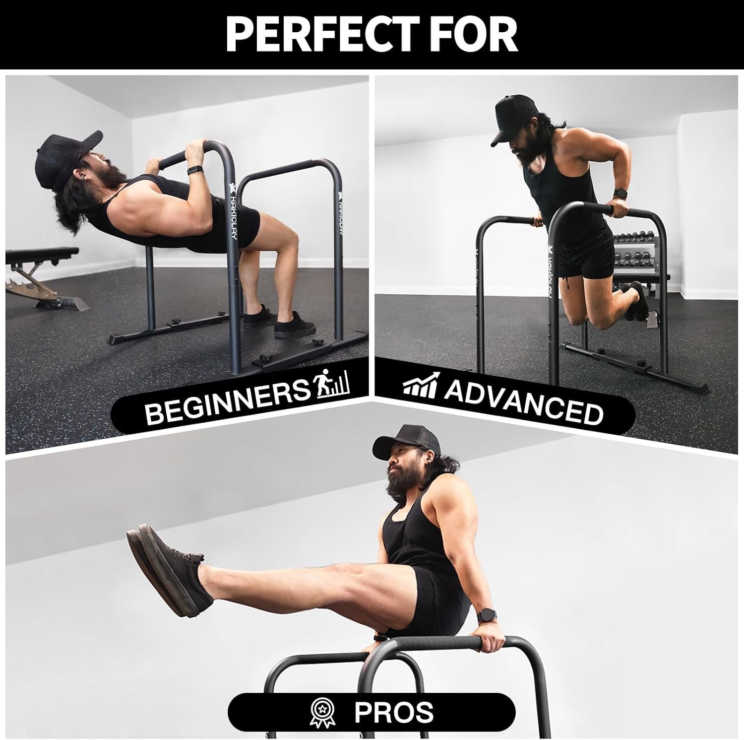 2025 Upgrade World's Best Strongest Premium Dip Bars With Adjustable Ultra-Stable Settings & - Image 6