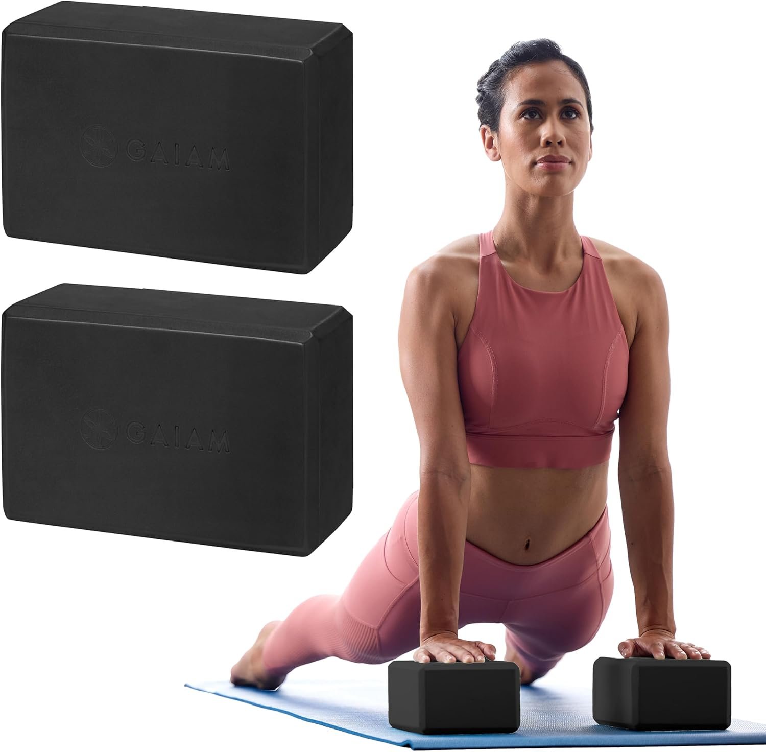 Gaiam Yoga Block - Supportive Latex-Free Eva Foam - Soft Non-Slip Surface with Beveled Edges for - Image 2