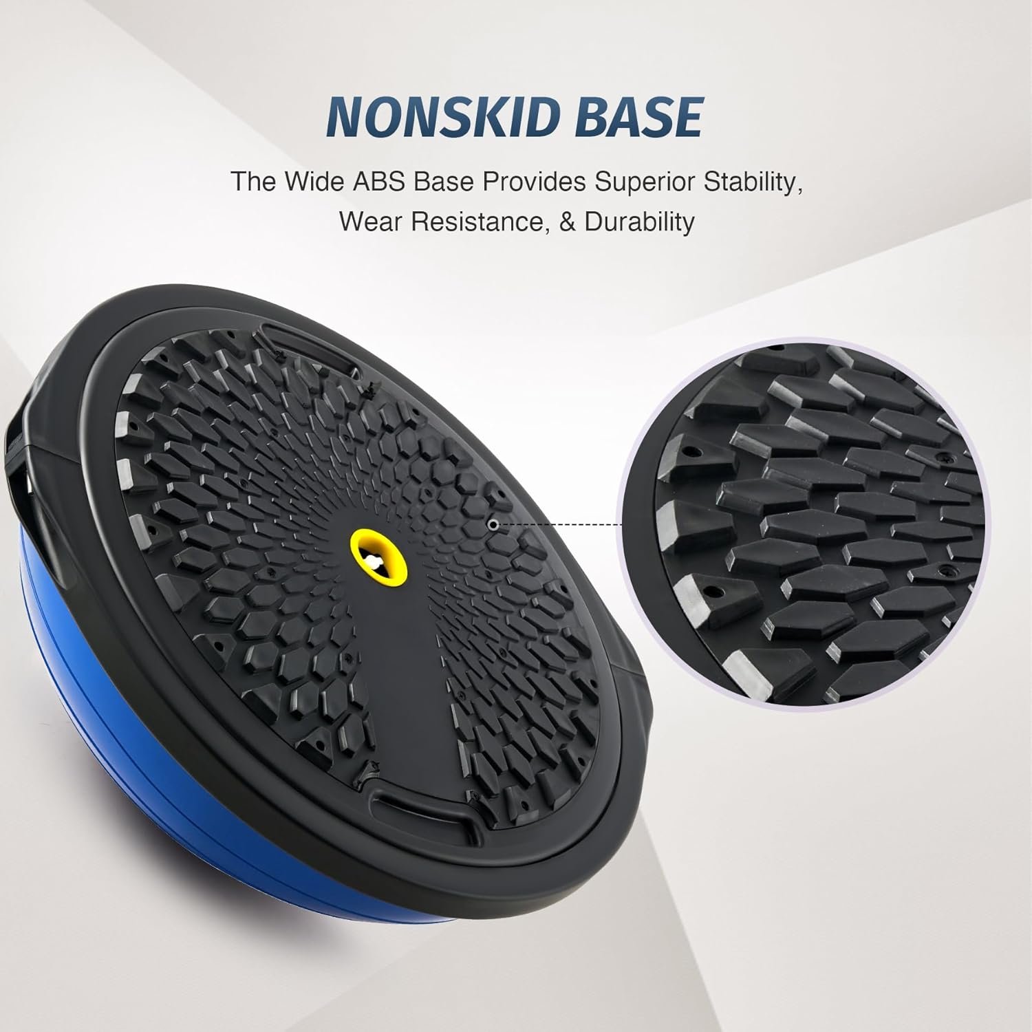 ZELUS 25in. Balance Ball | 660lb Inflatable Half Exercise Ball Wobble Board Balance Trainer w - Image 7