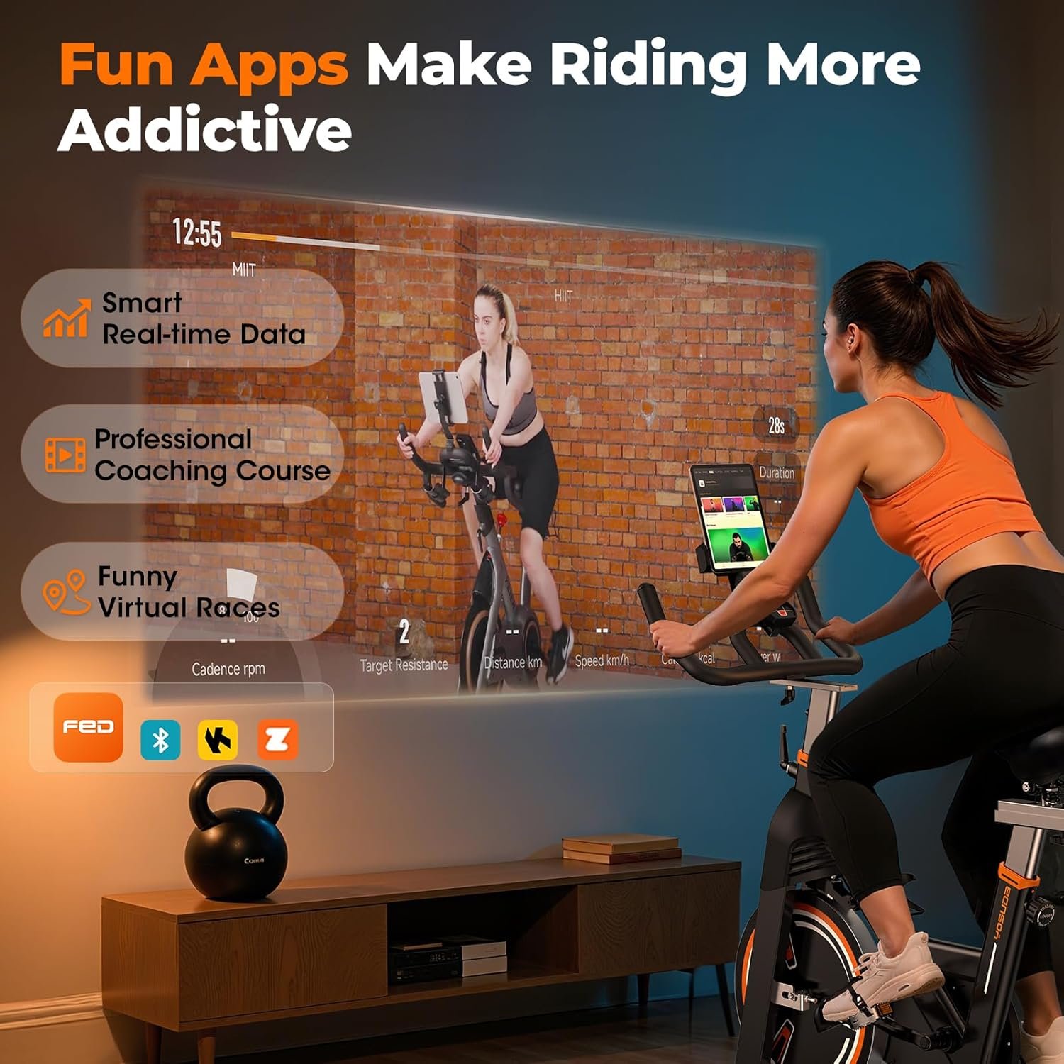 YOSUDA PRO Magnetic Exercise Bike 350 lbs Weight Capacity - Indoor Cycling Bike Stationary with - Image 6