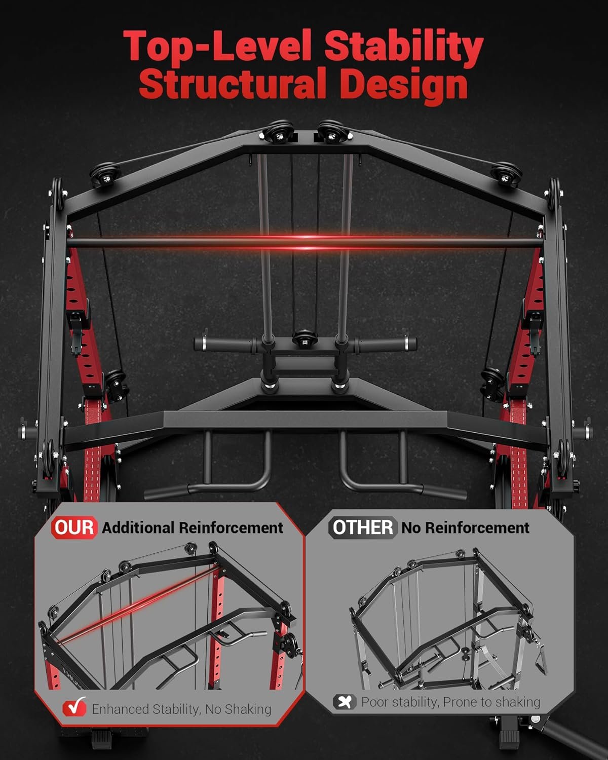 Power Cage, Multi-Functional Power Racks for Home Gym with Cable Crossover System, 1600LBS Weight - Image 6