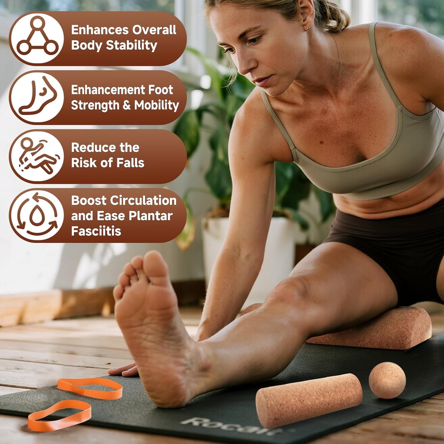 Rocalt Balance Board, Premium Cork Foot Strengthener, Balance Trainers for Enhanced Foot Function, - Image 4