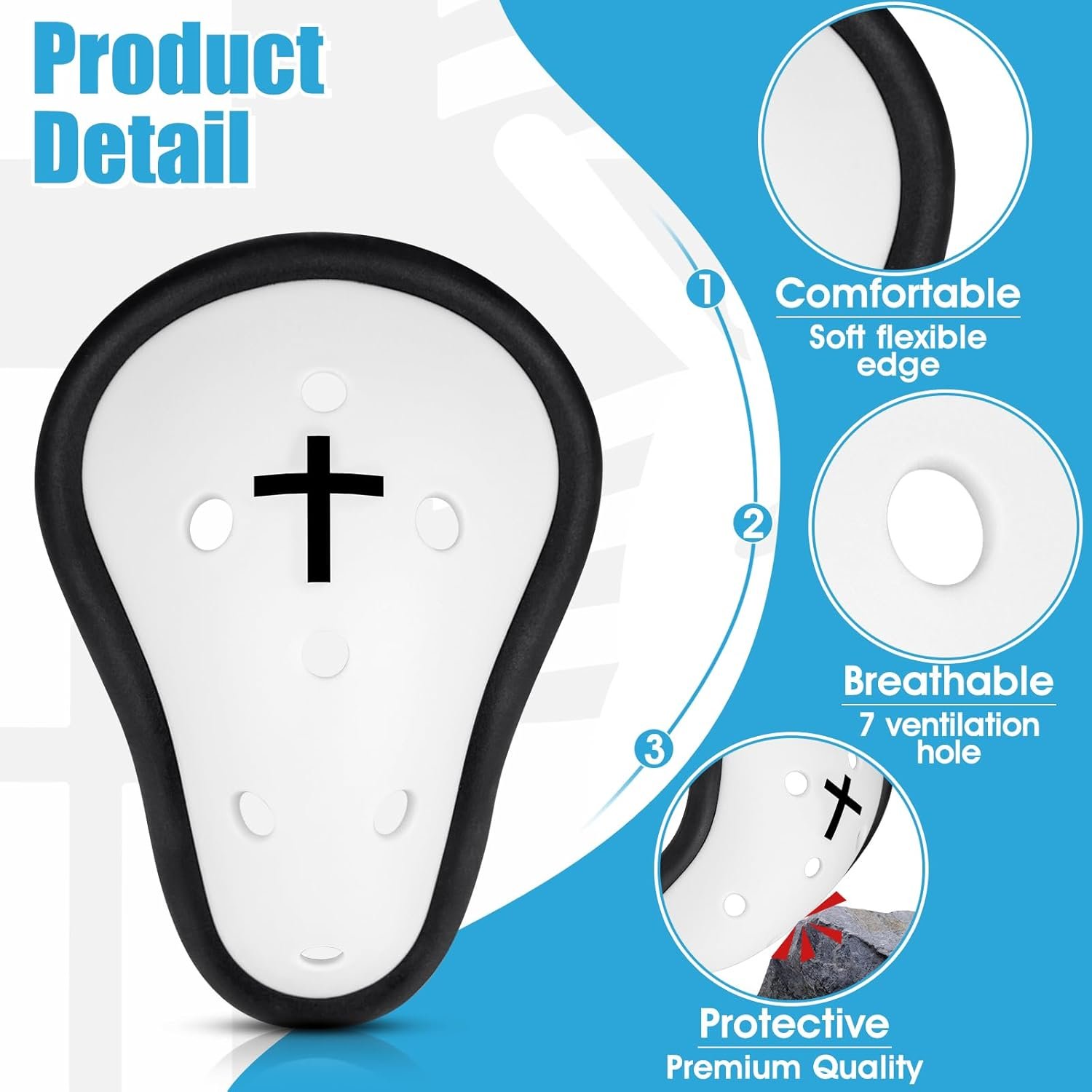 Athletic Cup Support Football Baseball Cup Protective Supporter Sports Protection for Rugby Comfort - Image 5