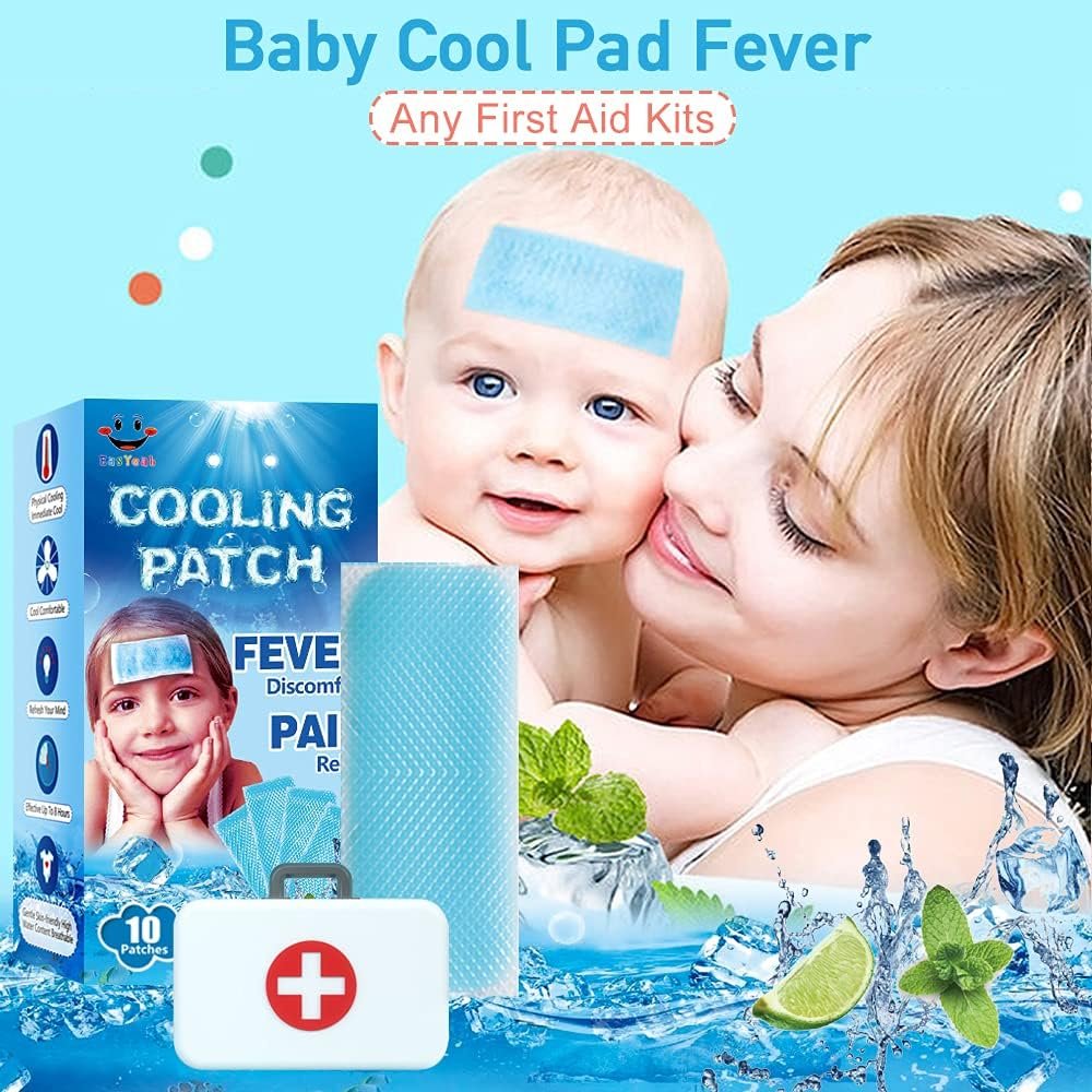 40 Sheets EasYeah Cooling Patches for Fever Discomfort & Pain Relief, Cooling Relief Fever Reducer, - Image 4
