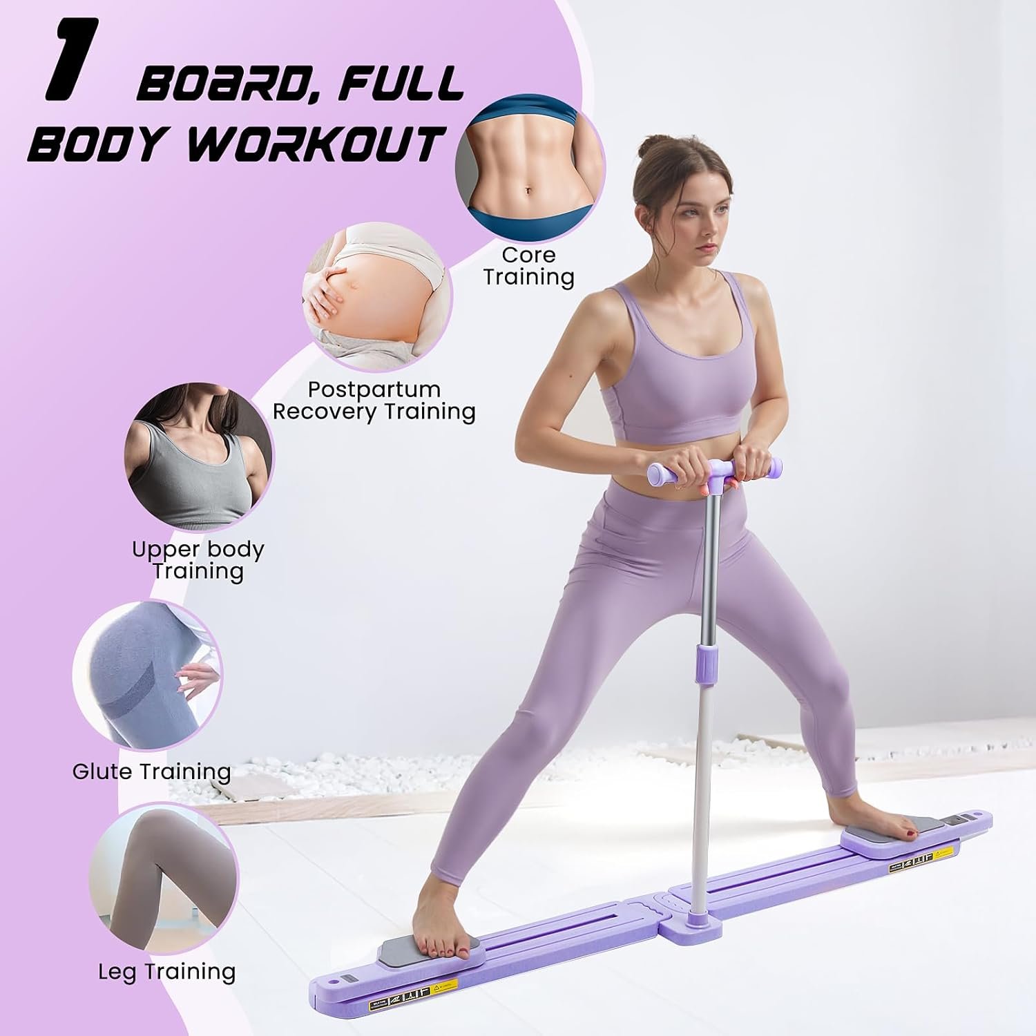 Pilates Equipment, Pilates Board - Multifunctional Pilates Reformer, Reformer Pilates Machine with - Image 3