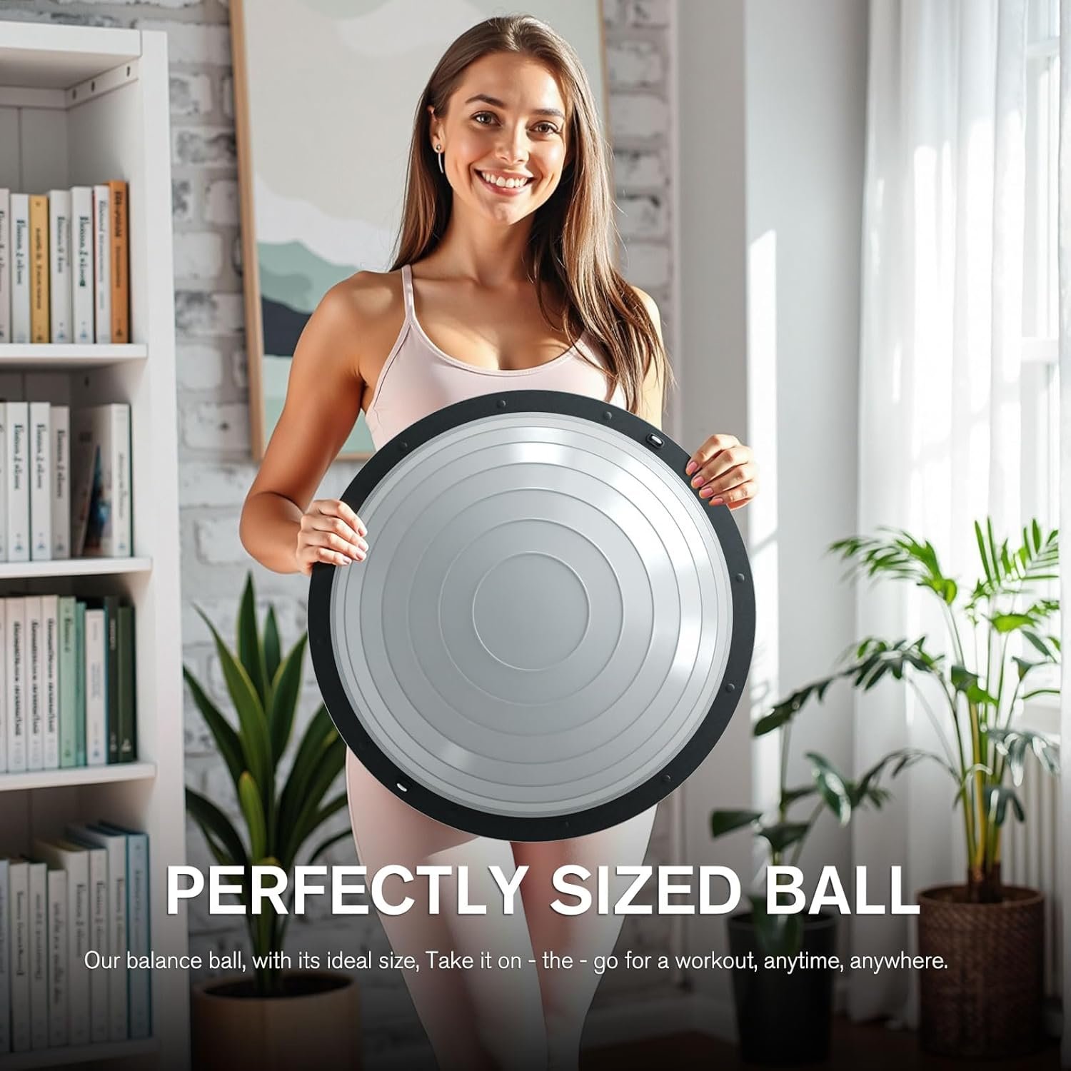Half Balance Ball Trainer - Half Exercise Ball for Yoga, Core Strengthening, Workouts, Home Gym, - Image 8