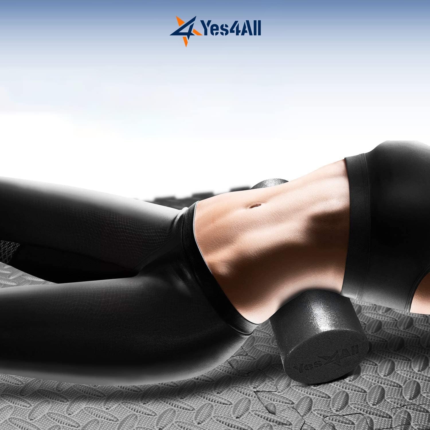 Yes4All Medium Firm Round PE Foam Roller 12, 18, 24, 36 Inches for Pilates, Yoga, Stretching, - Image 7