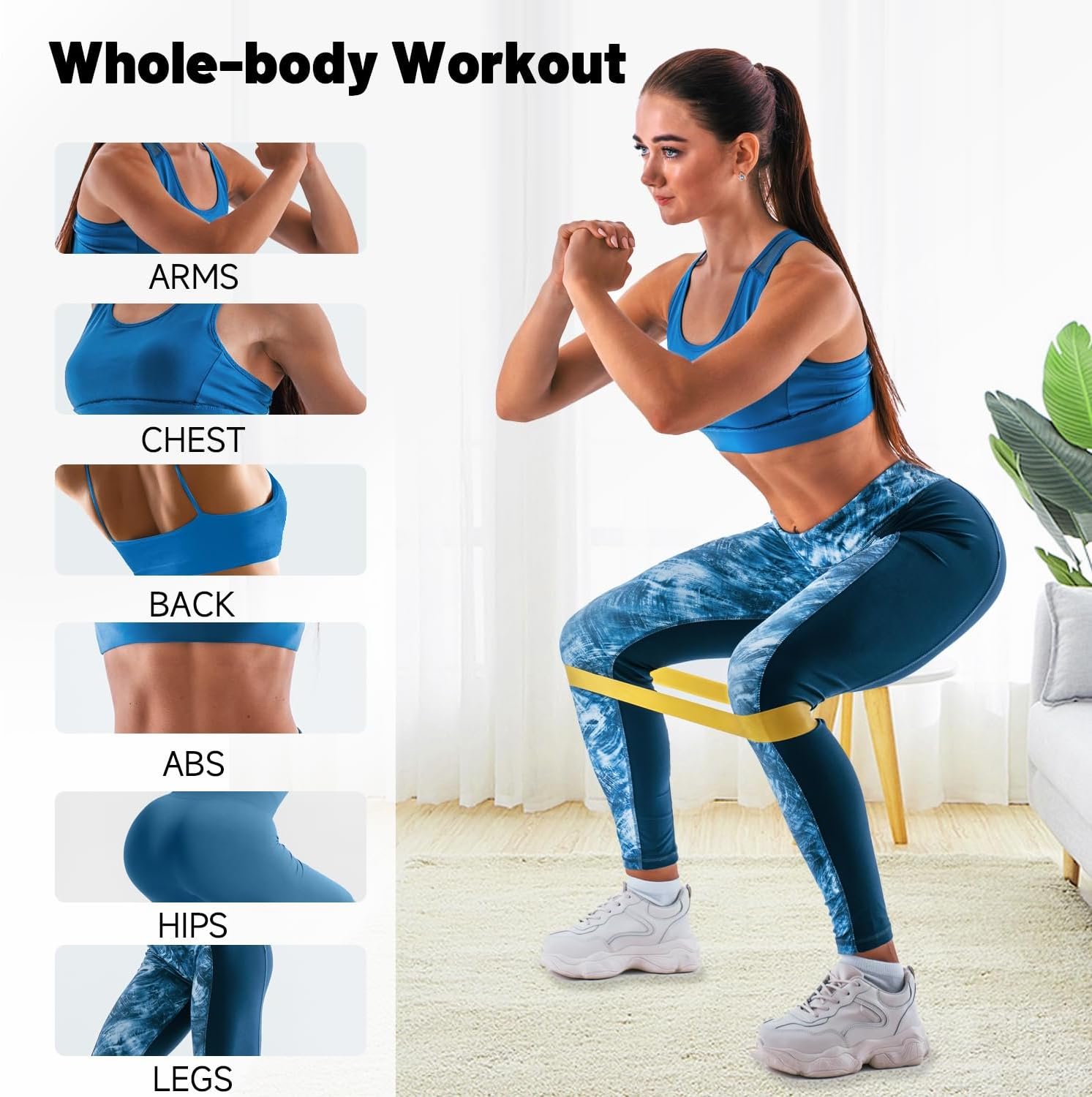 Resistance Loop Exercise Bands for Working Out, Fitness Elastic Bands, Workout Bands for Home Gym, - Image 5