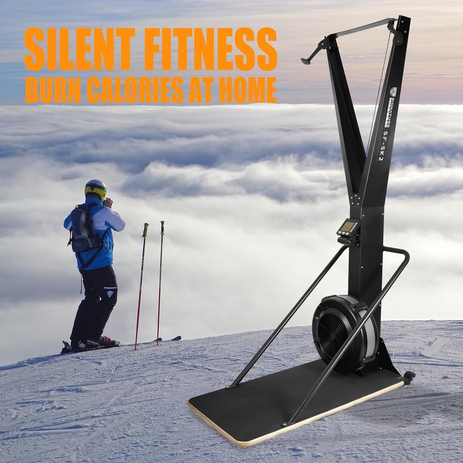 Fitvids Ski Machine, Indoor Aerobic Wind Resistance Machine, Skiing Machine with LCD Display, Home - Image 8