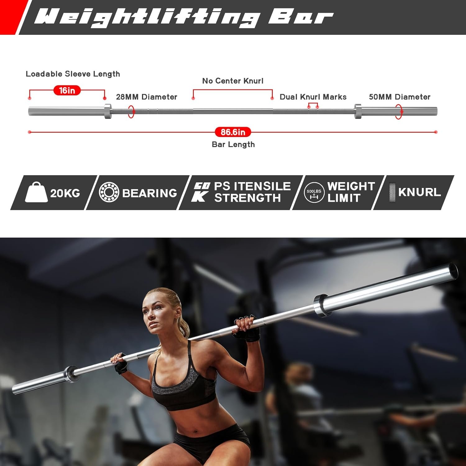 RitFit Multi-Function Squat Rack Power Cage PPC03 with Cable Crossover System, 1000LBS Capacity - Image 6