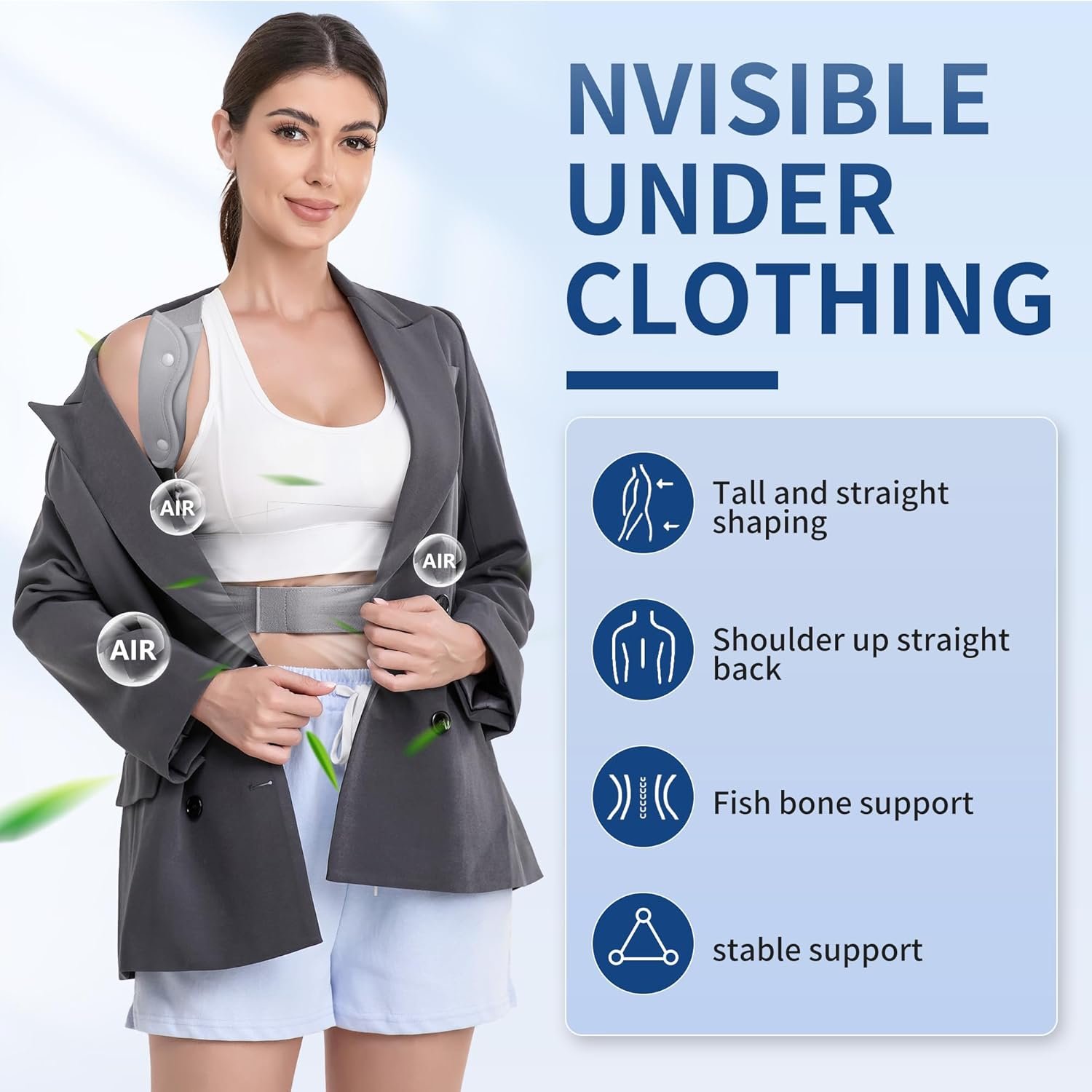 FORTEMOTUS Posture Corrector for Women Men - Back Straightener with Armpit Pad, Upper & Lower Back - Image 5