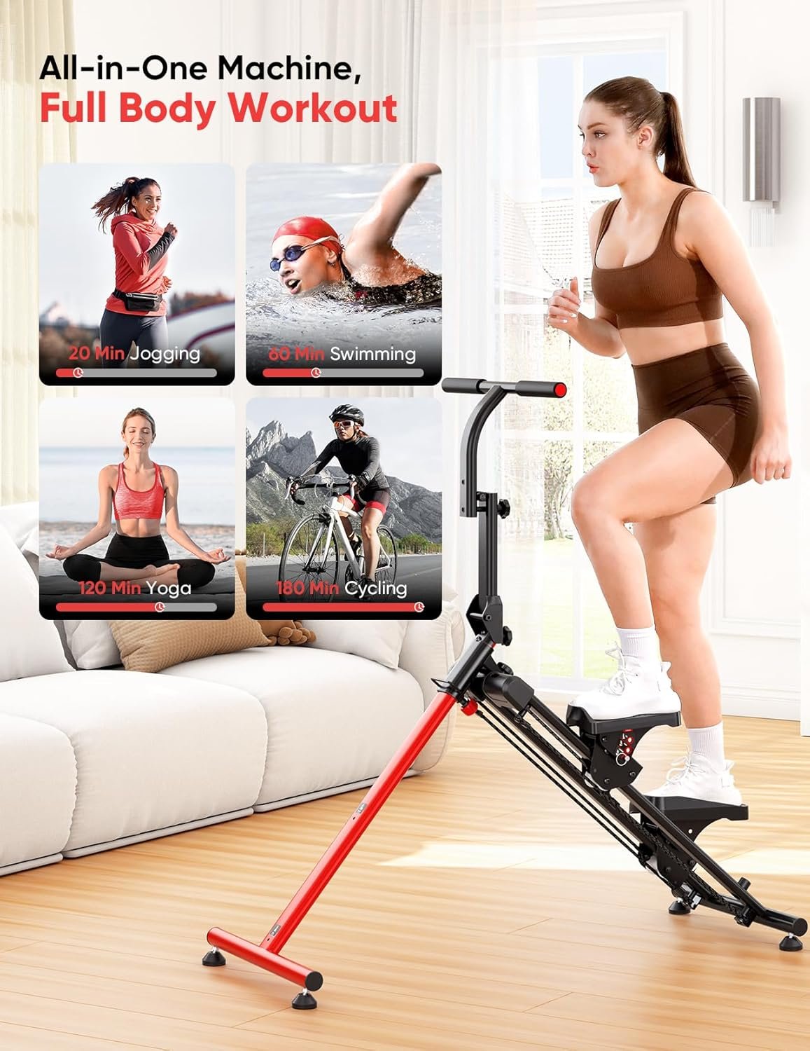 YOLEO Steppers for Exercise at Home, Adjustable Stair Stepper with 3 Workout Modes,Folding Cardio - Image 3