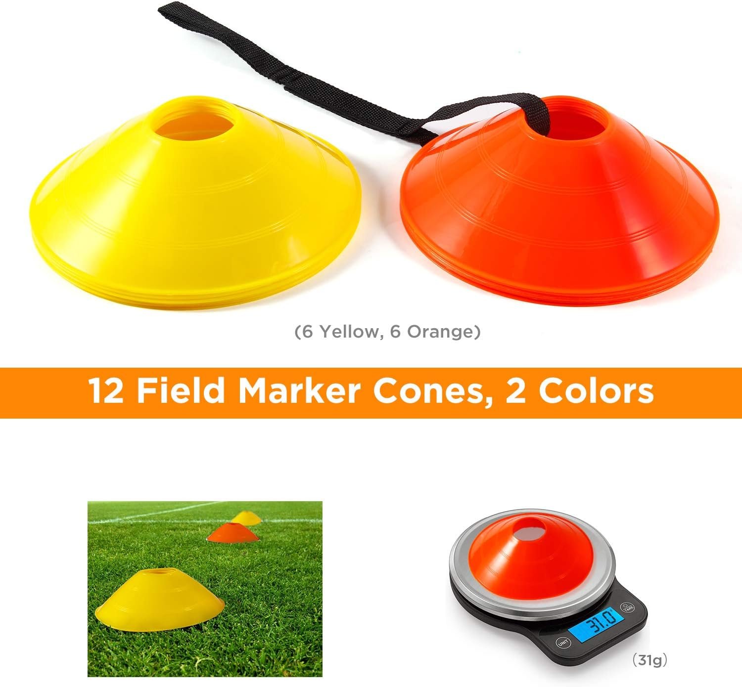 Agility Ladder Speed Training Set: Ohuhu 12 Rung 20ft Soccer Training Equipment for Kids with 12 - Image 5