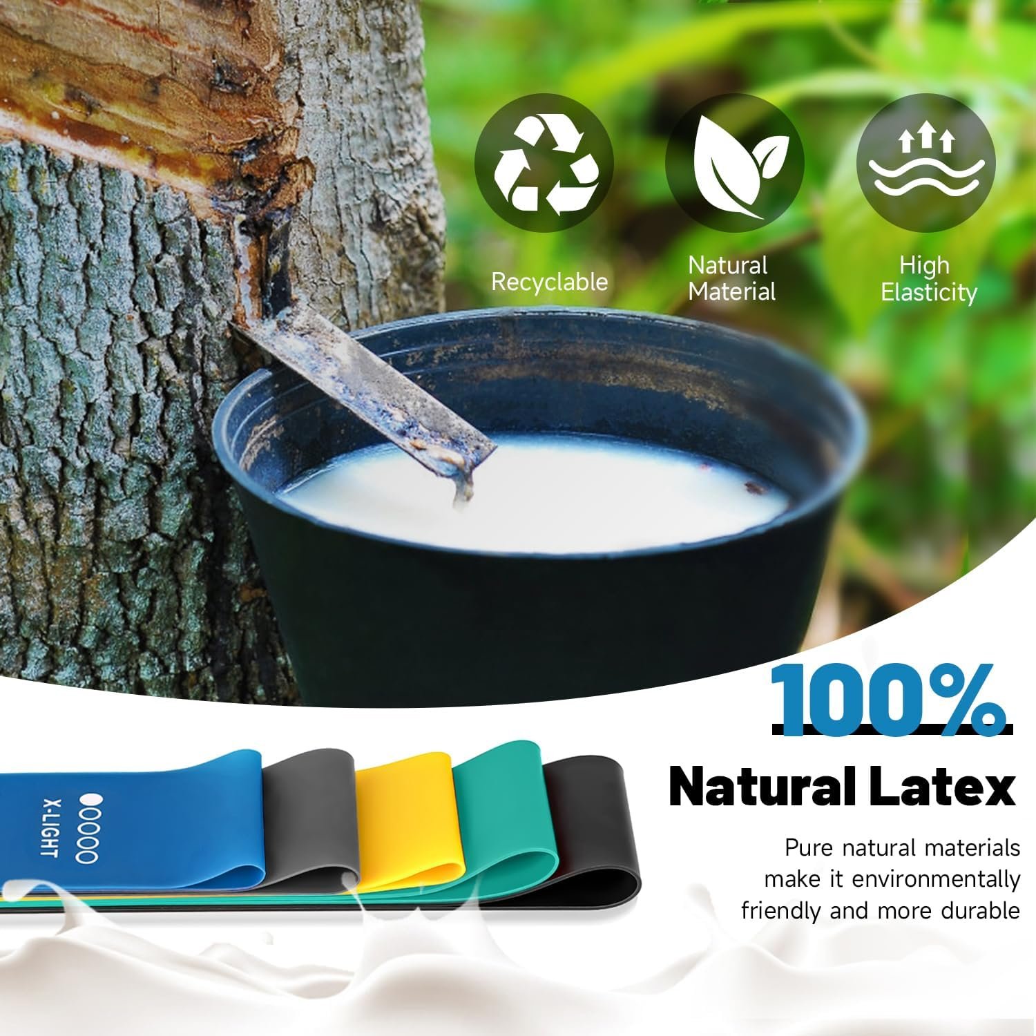 Resistance Loop Exercise Bands for Working Out, Fitness Elastic Bands, Workout Bands for Home Gym, - Image 4