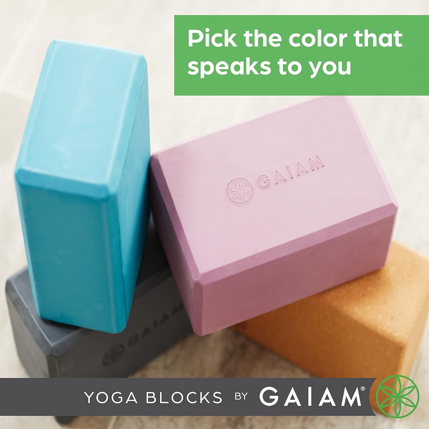 Gaiam Yoga Block - Supportive Latex-Free Eva Foam - Soft Non-Slip Surface with Beveled Edges for - Image 4