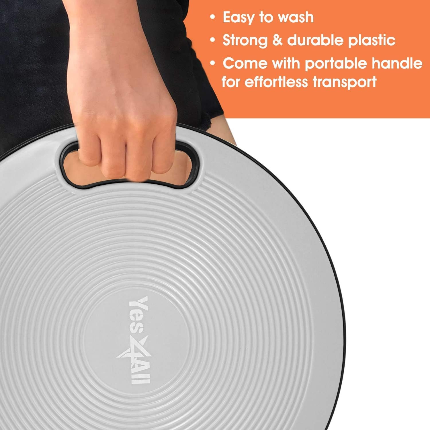 Yes4All Upgraded Wobble Balance Board, 16.34" TPE Non-slip, Stability Board for Home Gym, Standing - Image 4