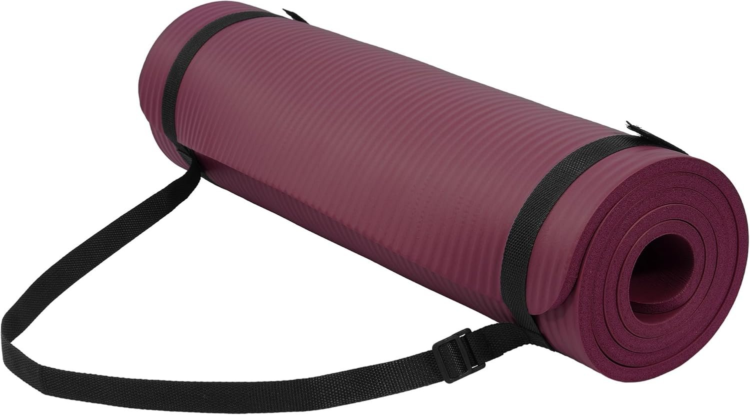 Yoga Mat, 1/2-Inch Extra Thick High Density Exercise Mat, Anti-Tear Exercise Yoga Mat with Carrying - Image 2