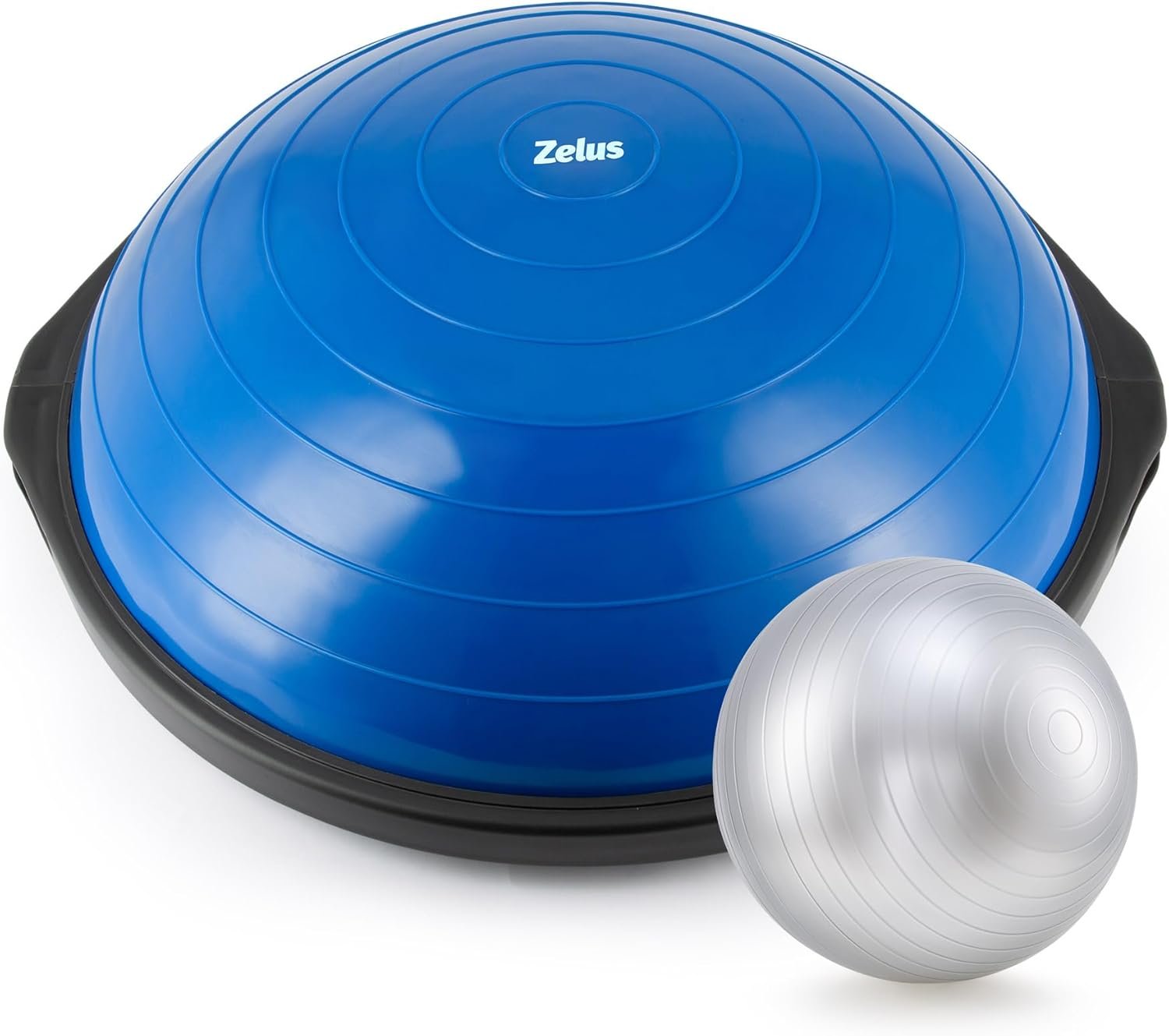 ZELUS 25in. Balance Ball | 660lb Inflatable Half Exercise Ball Wobble Board Balance Trainer w - Image 2