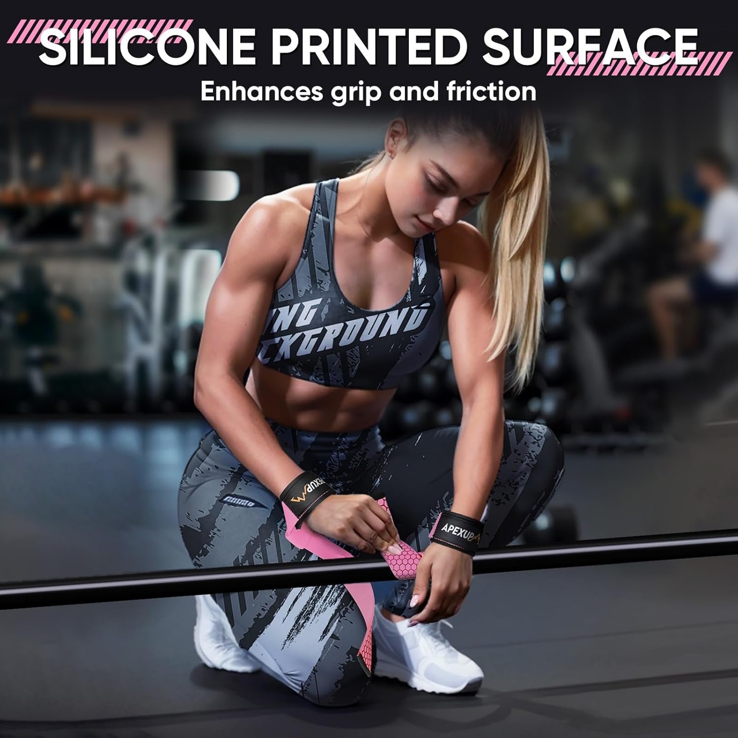 APEXUP Weight Lifting Straps for Weightlifting, Lifting Wrist Straps Gym, Deadlift Strap, Anti Slip - Image 8