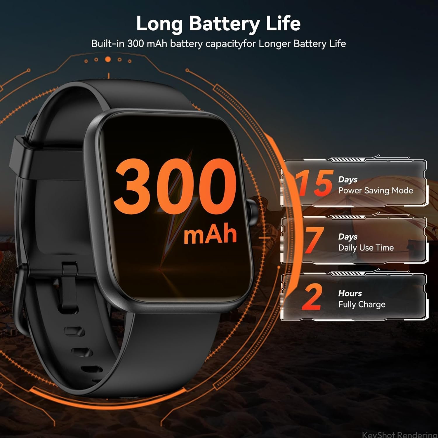 Smart Watch with Alexa Built-in, 1.83" HD Touchscreen Fitness Tracker, Bluetooth - Image 8